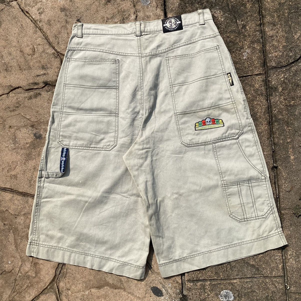 image of Vintage Alien Workshop Skateboards Carpenter Pants Baggy Fit in Cream, Men's (Size 34)