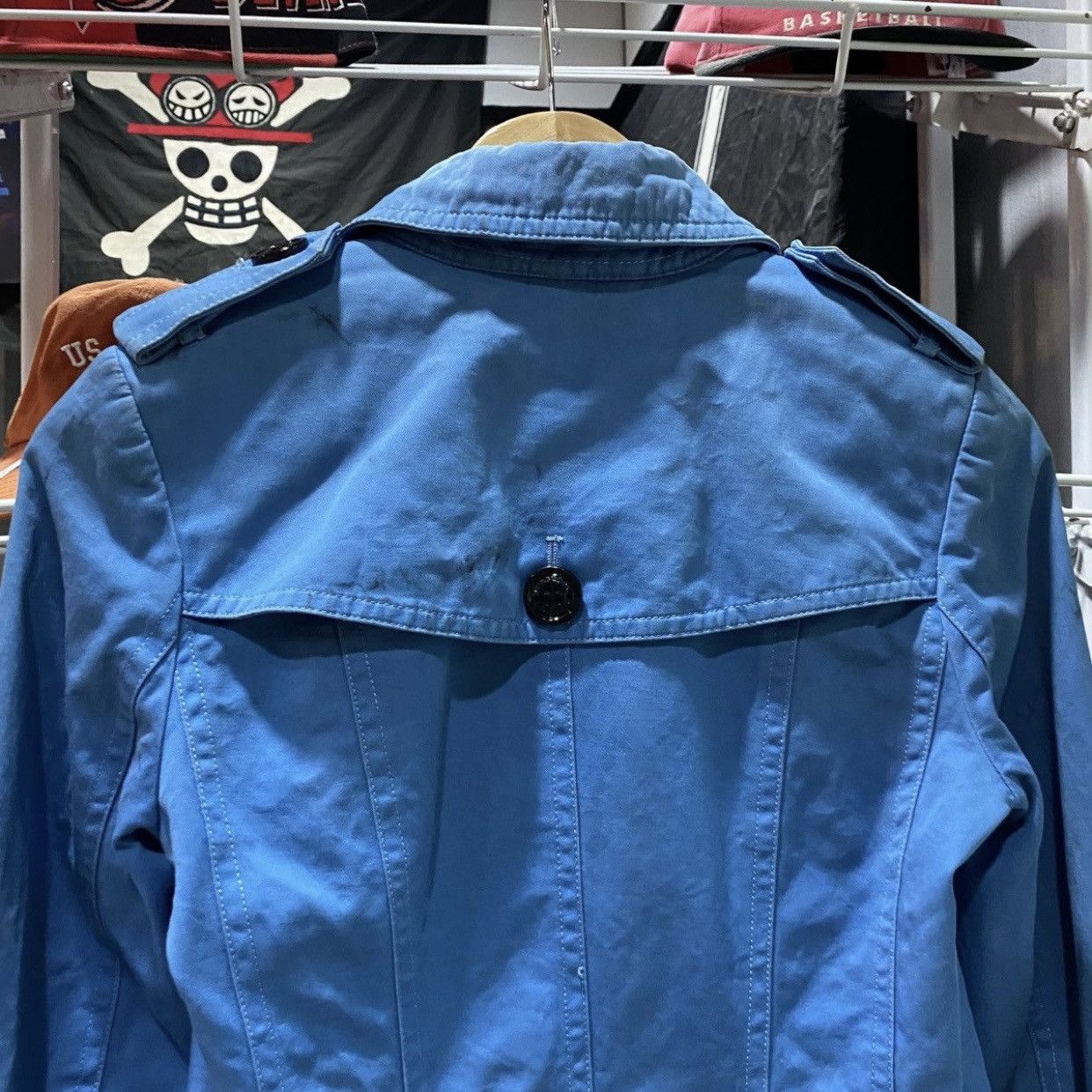 Burberry Archival Burberry Cerulean Blue Double-Breasted Trench Coat Size XS / US 0-2 / IT 36-38 - 16 Thumbnail