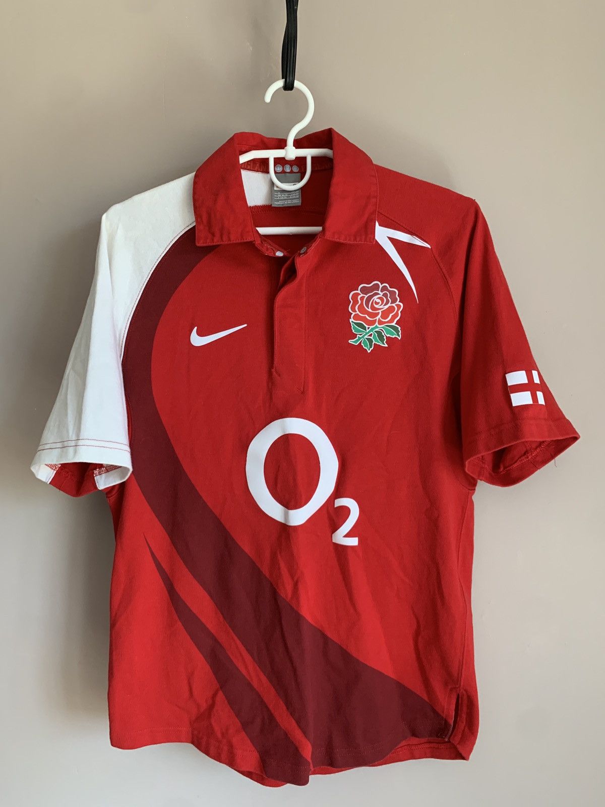 Vintage England Home Vintage Rugby Union Shirt Nike Jersey Size S Size US S / EU 44-46 / 1 - 1 Thumbnail