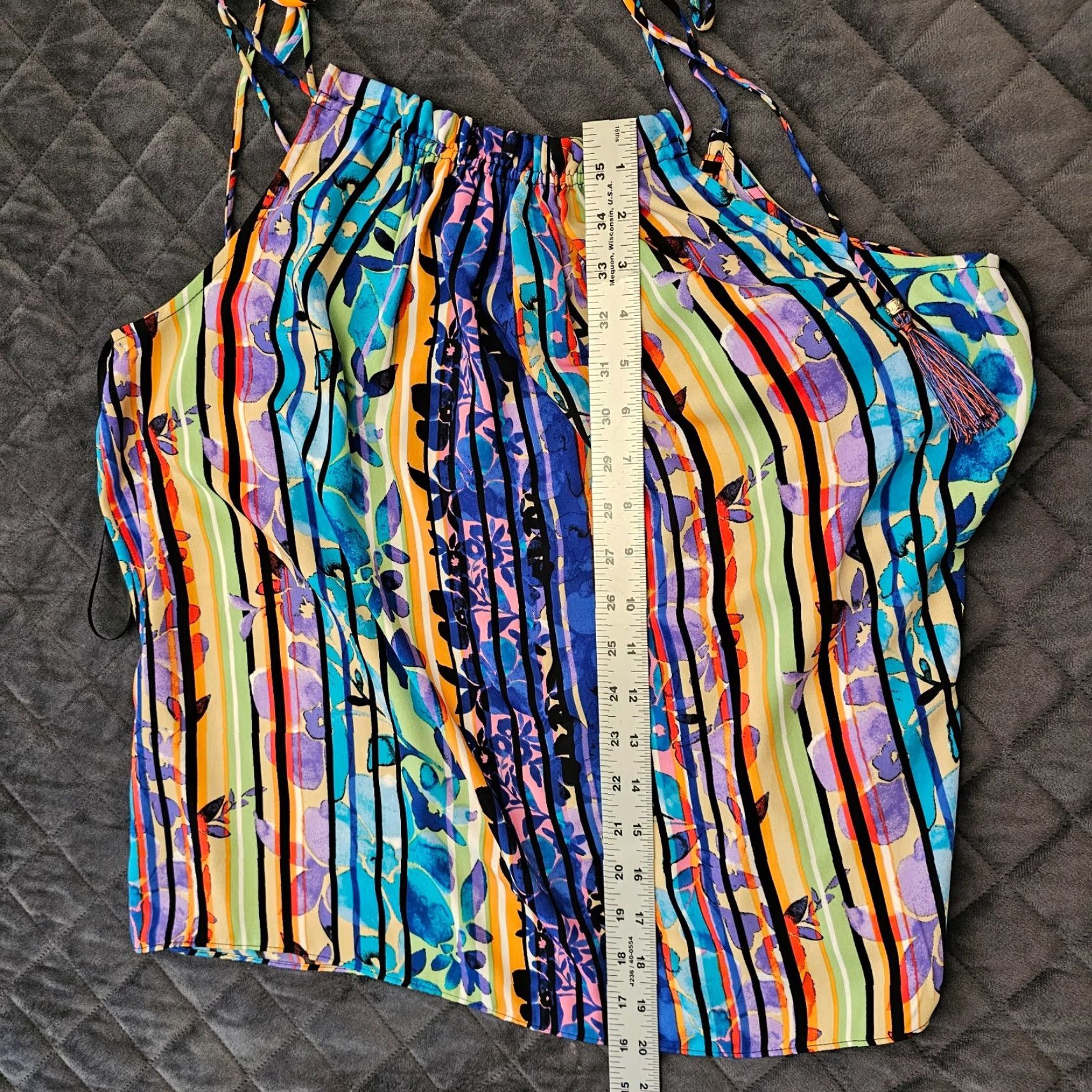 Laundry by Shelli Segal Laundry by Shelli Segal Camisole Tank Shirt Sleeveless Spaghetti Strap Cami Slim Multicolor Floral Woman/S Ladies? Size S / US 4 / IT 40 - 7 Thumbnail