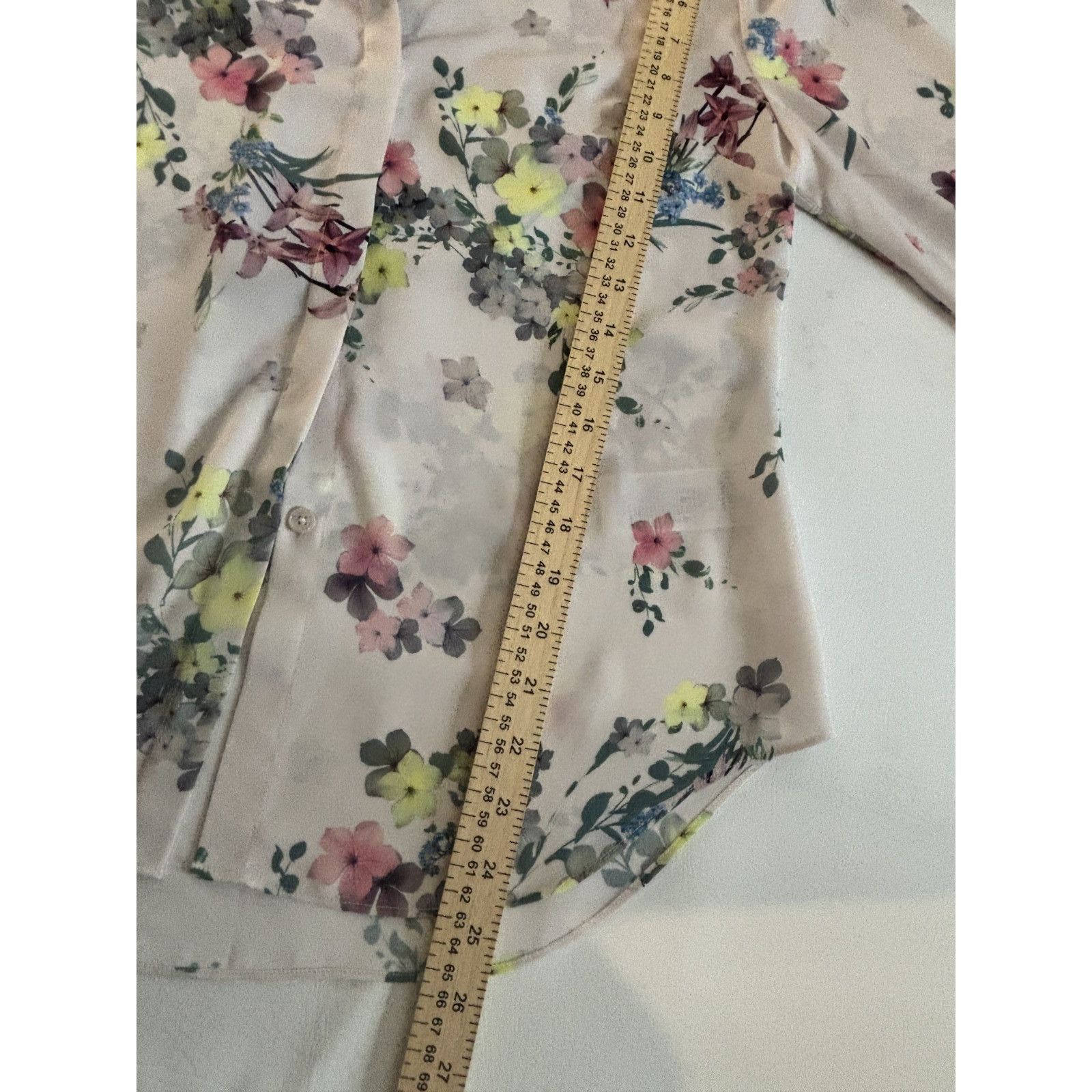 Ted Baker Ted Baker DressyFlora Sheer Blouse Shirt Top Multicolor sz 2 Size XS / US 0-2 / IT 36-38 - 3 Thumbnail