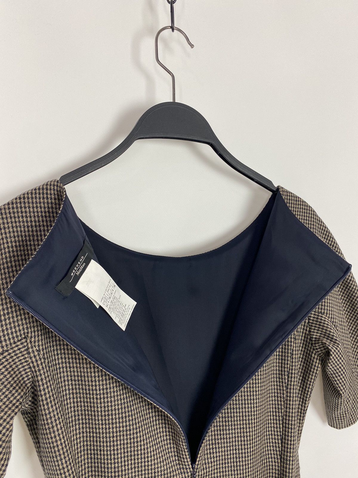 Weekend Max Mara Weekend Max Mara Wool Houndstooth Midi Dress Size S / US 4 / IT 40 - 7 Thumbnail