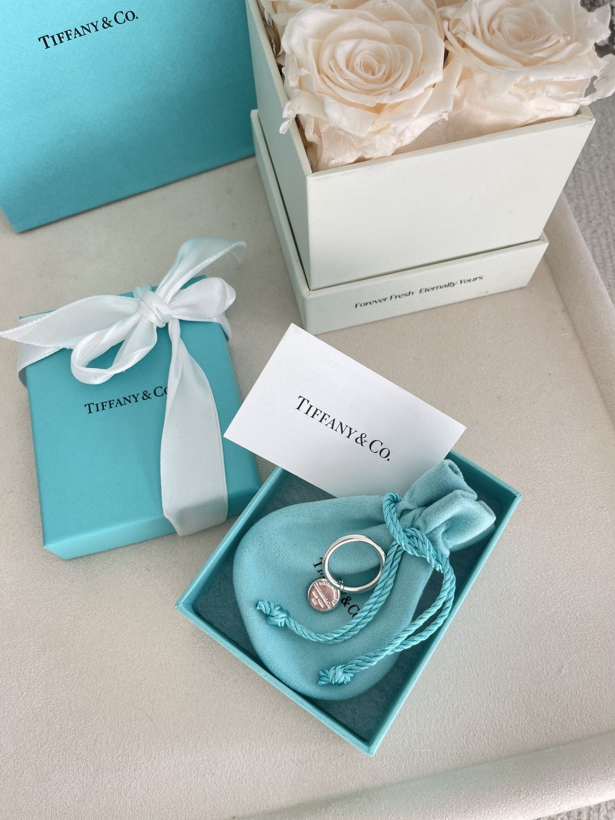 Tiffany & Co. Return To Tiffany Round Charm Ring Silver 5.75 NEW $650 Size ONE SIZE - 2 Thumbnail