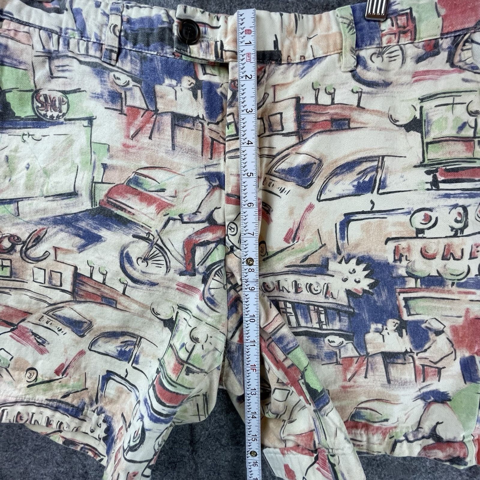 Hentsch Man Hentsch Man Shorts Mens 36 Colorful Art Retro City Print Size US 36 / EU 52 - 7 Thumbnail