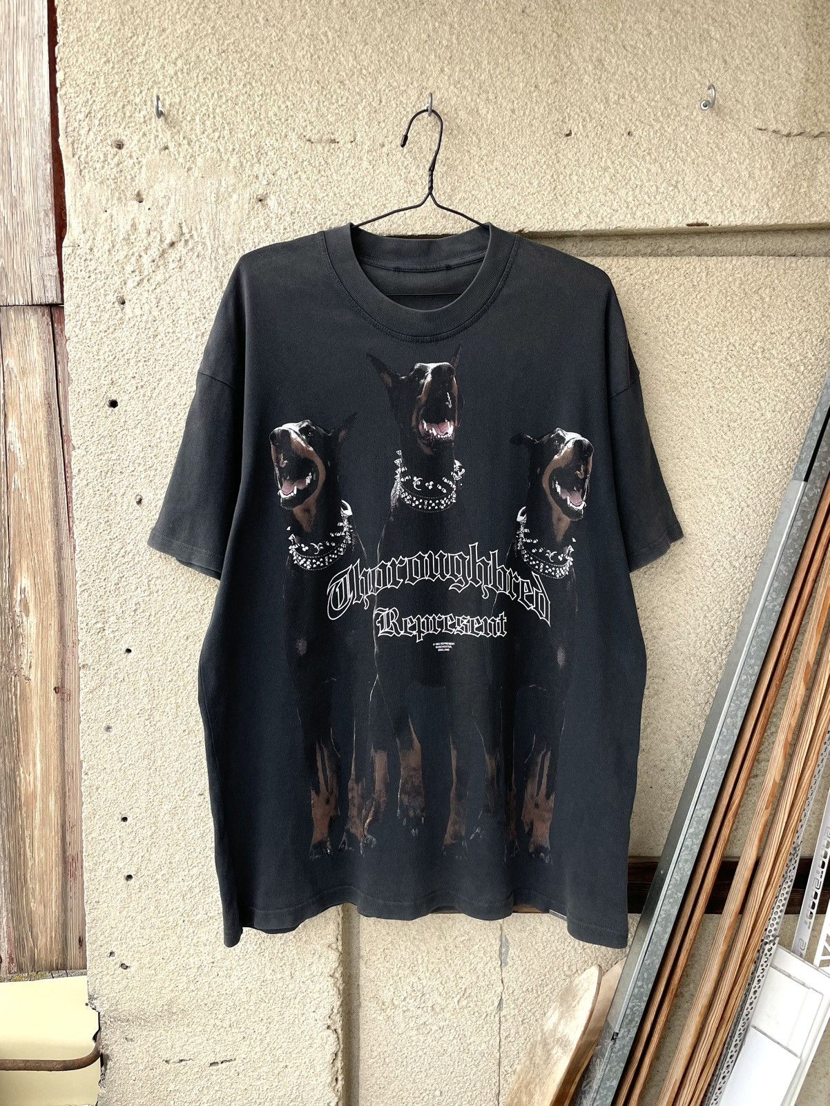 Represent Clo. Represent Clo Thoroughbred Doberman Faded Oversized T-Shirt Size US L / EU 52-54 / 3 - 1 Thumbnail