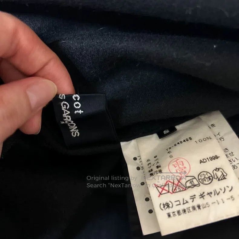 Other Comme Des Garcons size S Ladies' Skirt Apron Style Woolen Size 23" - 6 Thumbnail