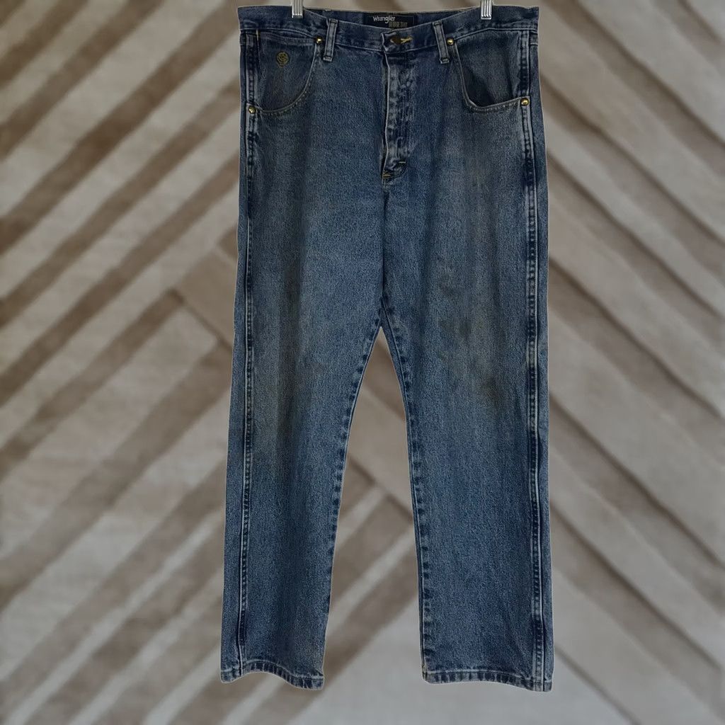 Wrangler VINTAGE Wrangler George Strait Collection Mens Blue Jeans 36x30 Medium Wash 1031MGSHD Size US 36 / EU 52 - 1 Thumbnail