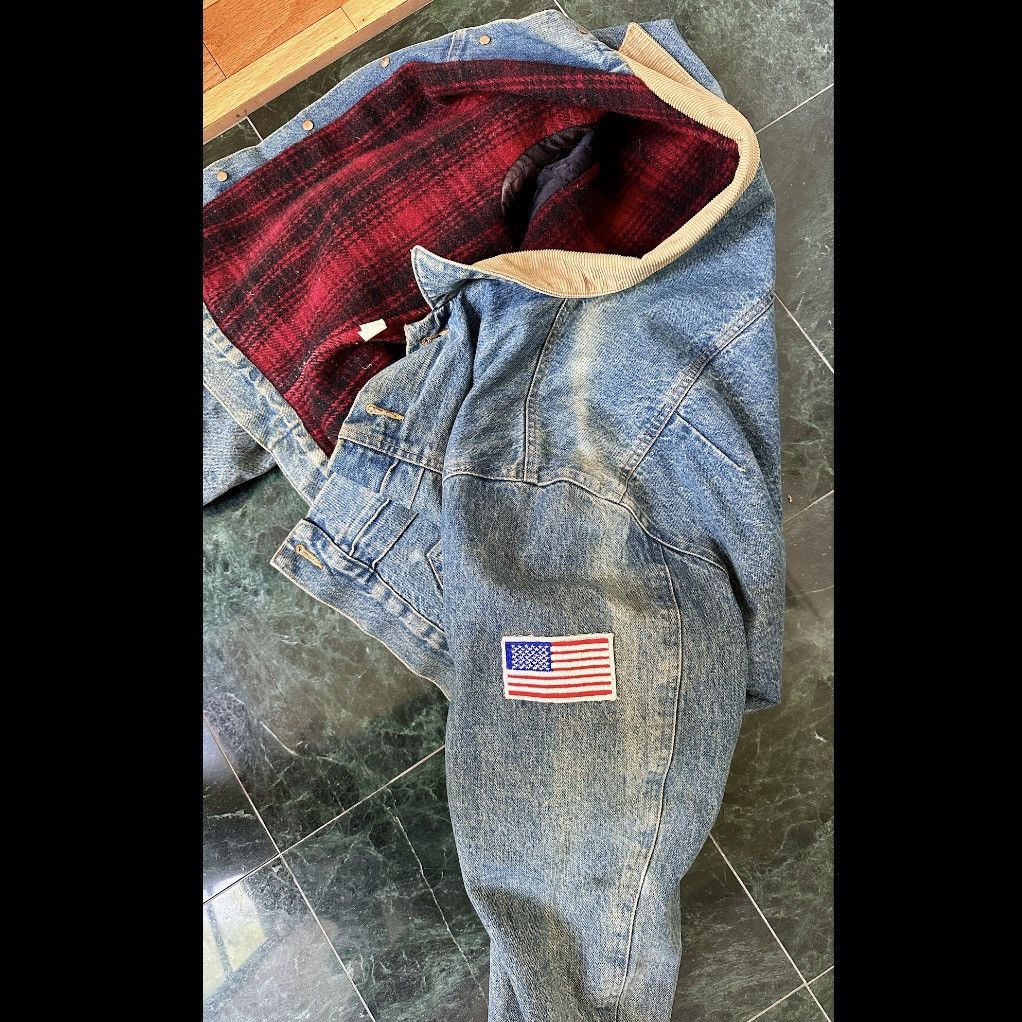 Polo Ralph Lauren VINTAGE POLO WESTERN RALPH LAUREN DENIM JACKET WOOL LINING Size US L / EU 52-54 / 3 - 11 Thumbnail