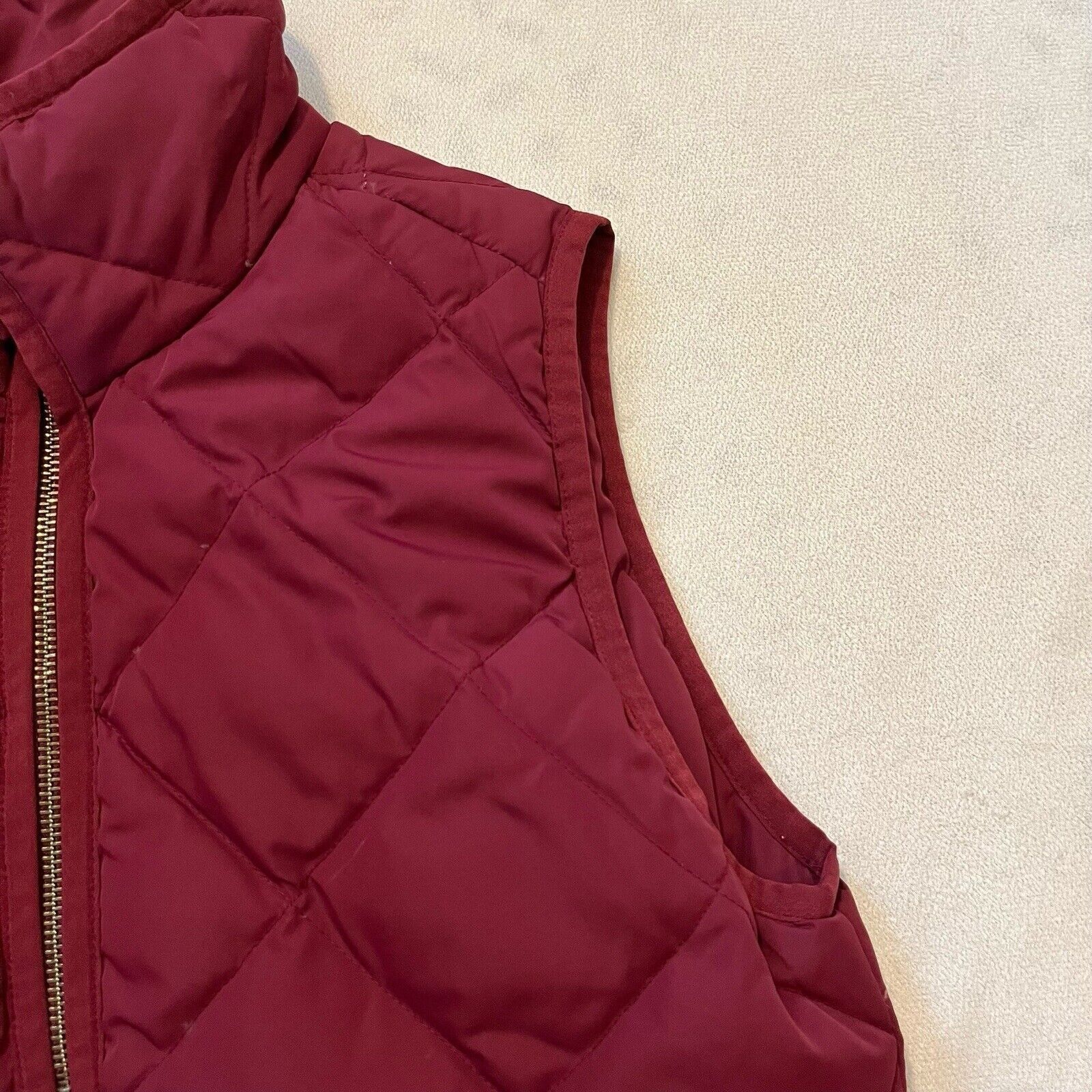 J.Crew J Crew Womens Vest Red Quilted Excursion Puffer Full Zip Dow Size XS / US 0-2 / IT 36-38 - 5 Thumbnail