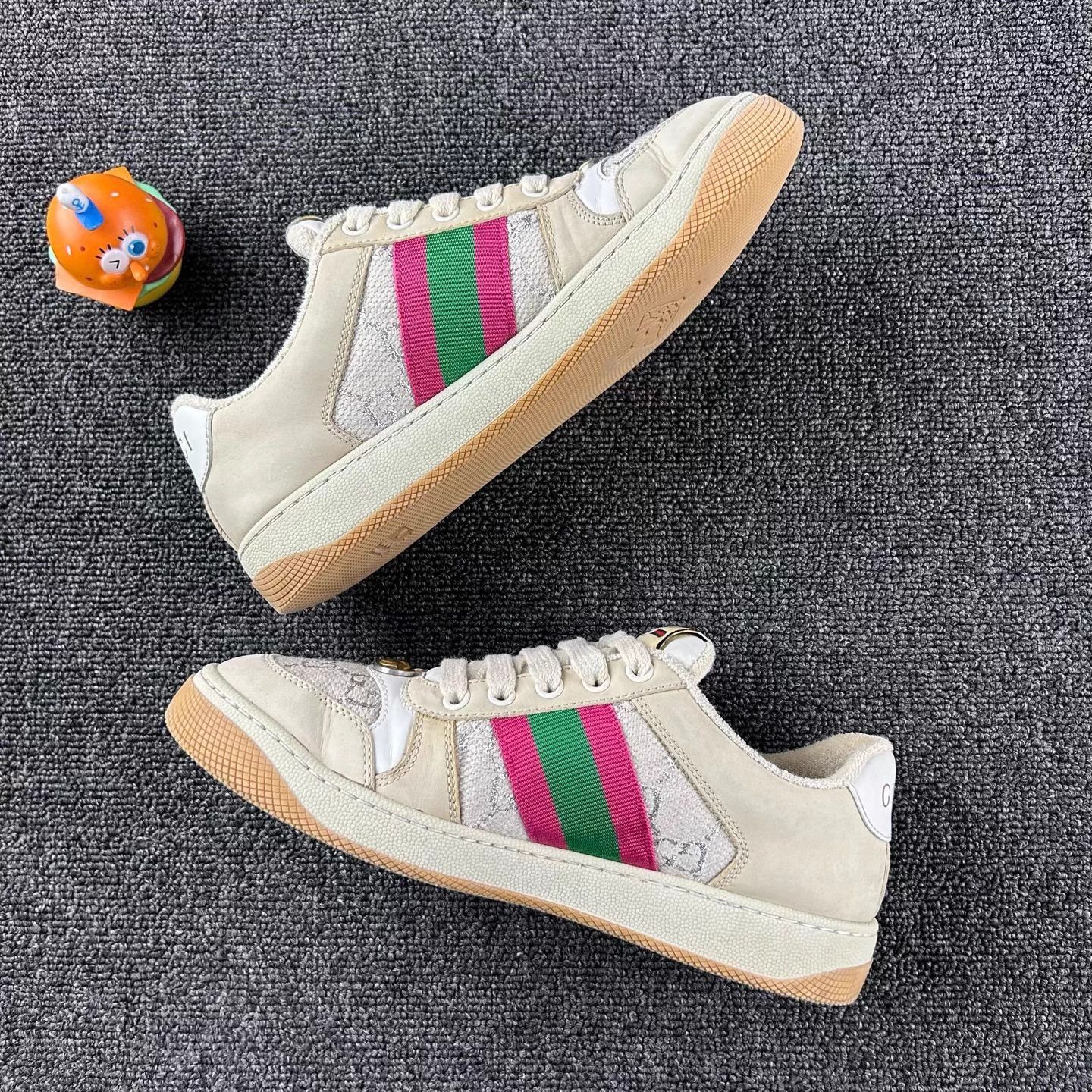 Gucci Gucci Pink & White Rhyton 36.5 like new Size US 5.5 / IT 35.5 - 3 Thumbnail
