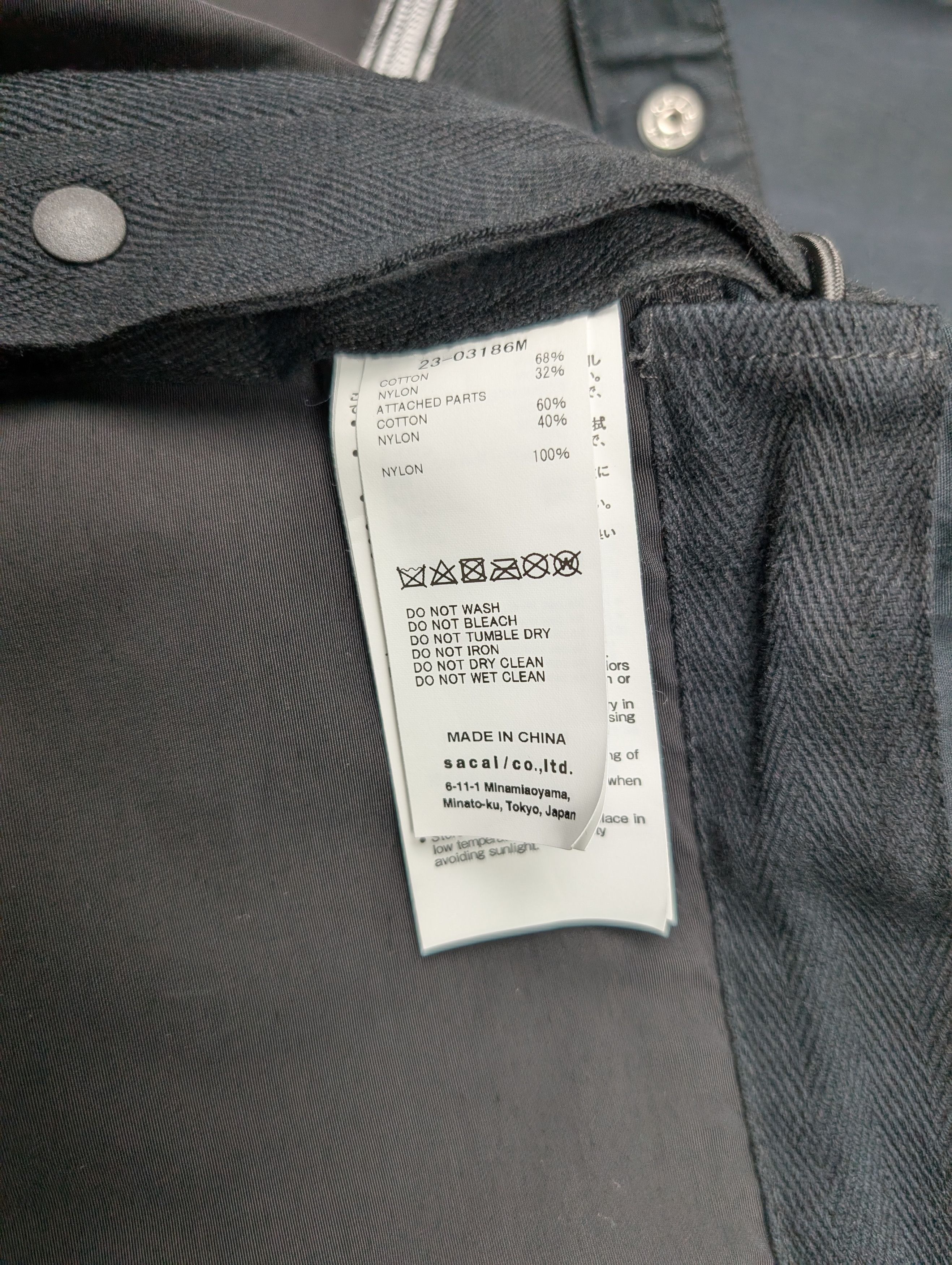 Sacai Sacai Black Olmetex Rip Stop Blouson Ripstop Size US S / EU 44-46 / 1 - 8 Thumbnail