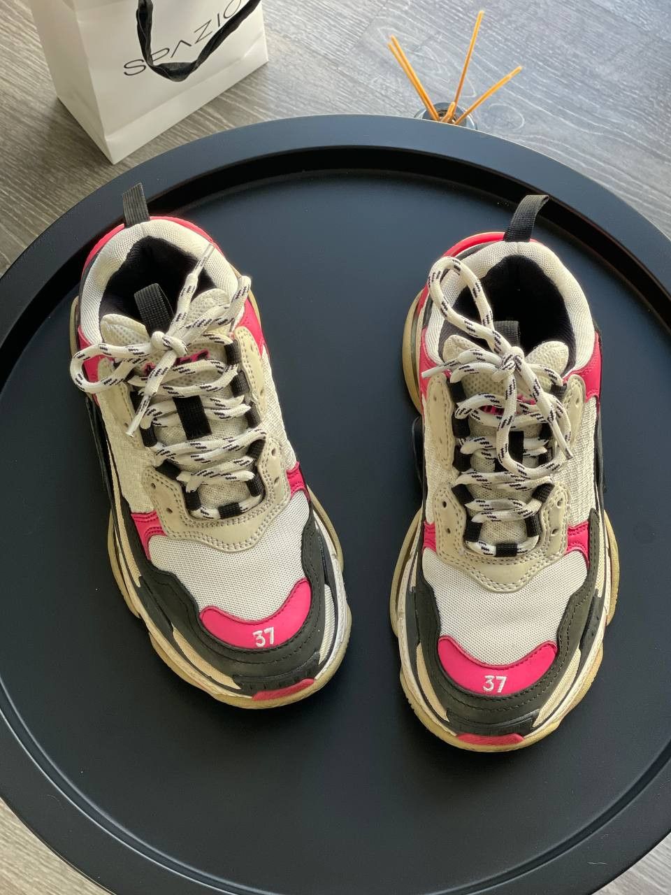 Balenciaga Balenciaga Triple S Black\White\Pink Cunky Sneakers Size US 7 / IT 37 - 5 Thumbnail