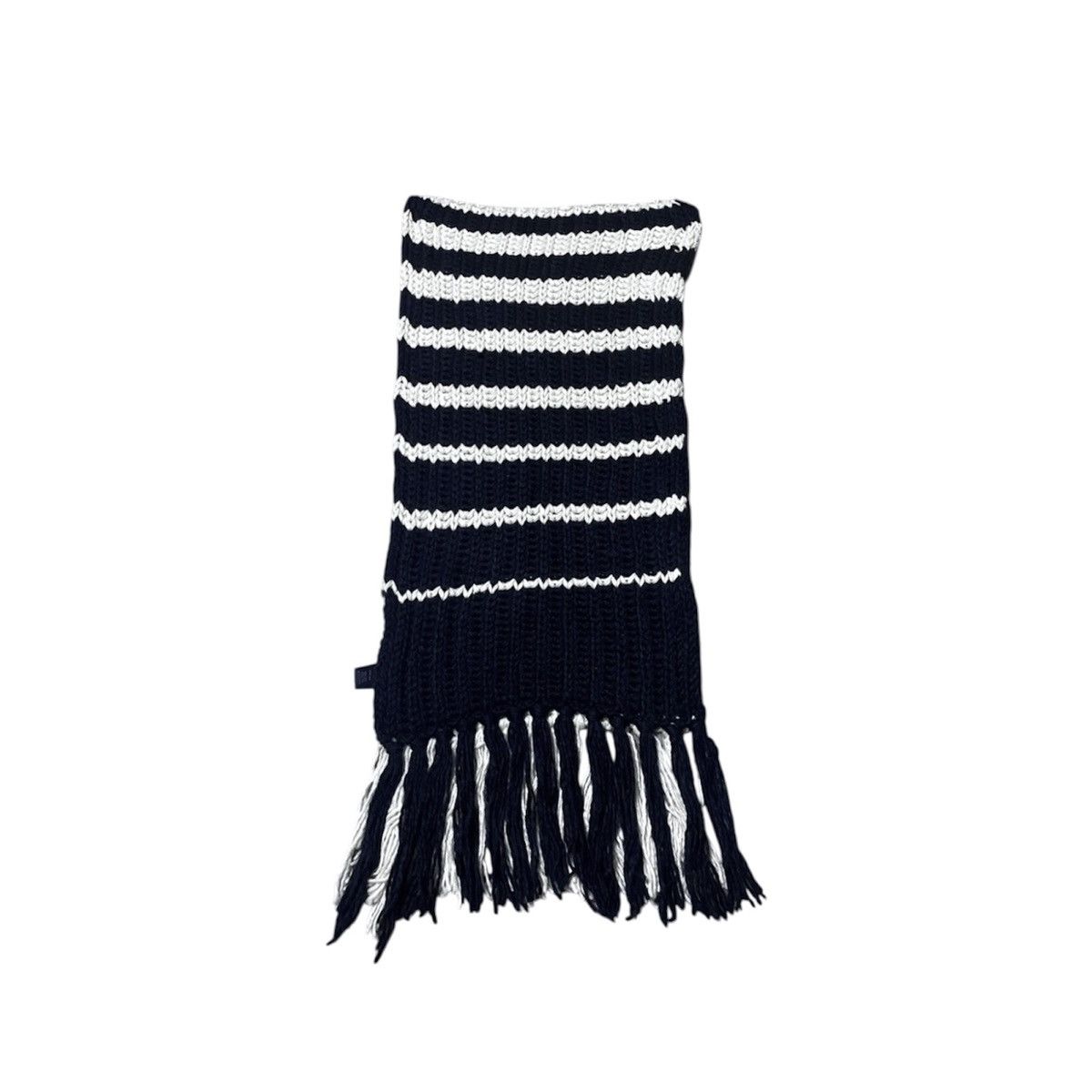 Jean Paul Gaultier Jean Paul Gaultier JPG Lindex Heavy Wool Knit Striped Scarf Size ONE SIZE - 1 Thumbnail