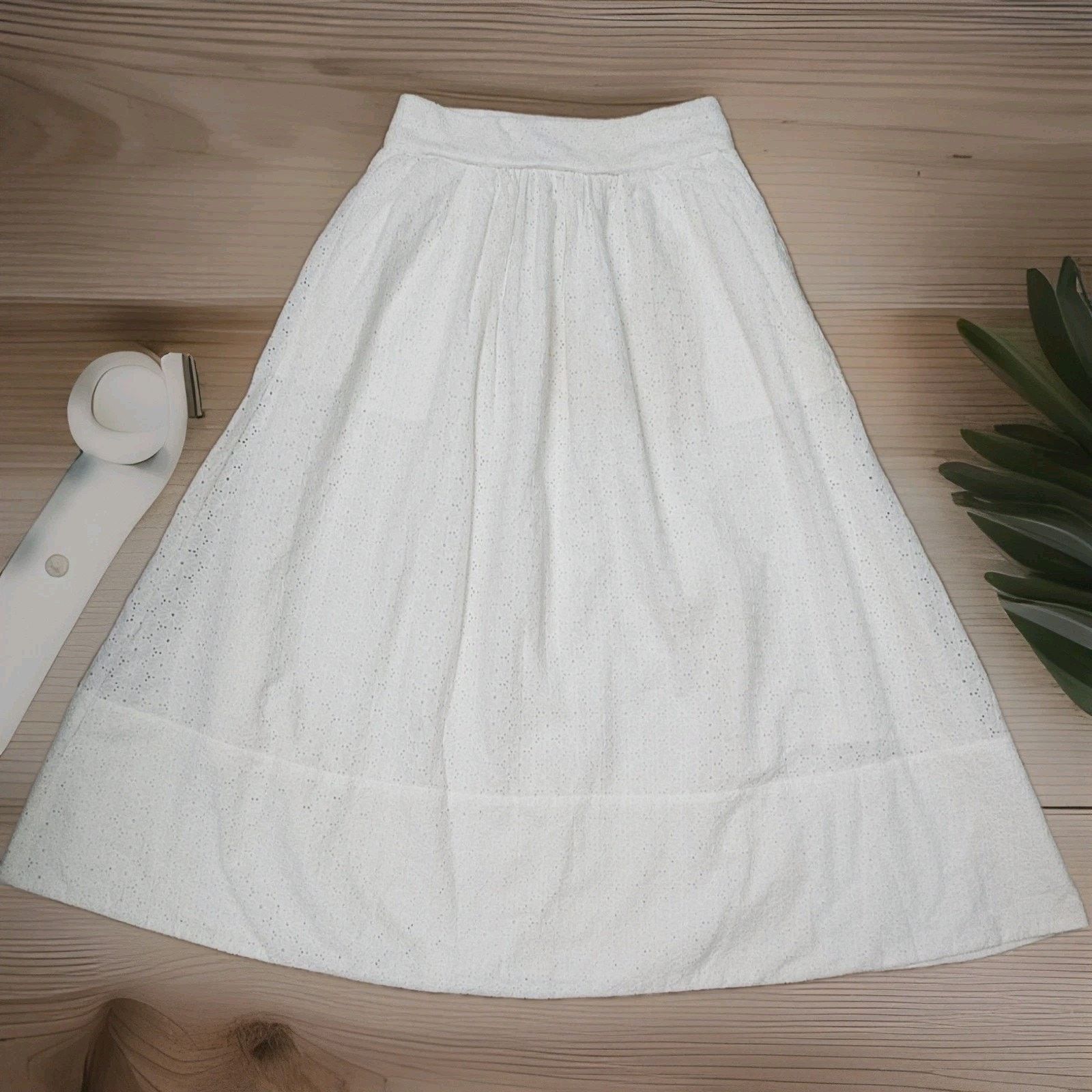Paige Paige Women's Ojai Cotton Denim Midi Skirt Size 2 Waist 26 Size 26" / US 2 / IT 38 - 9 Thumbnail