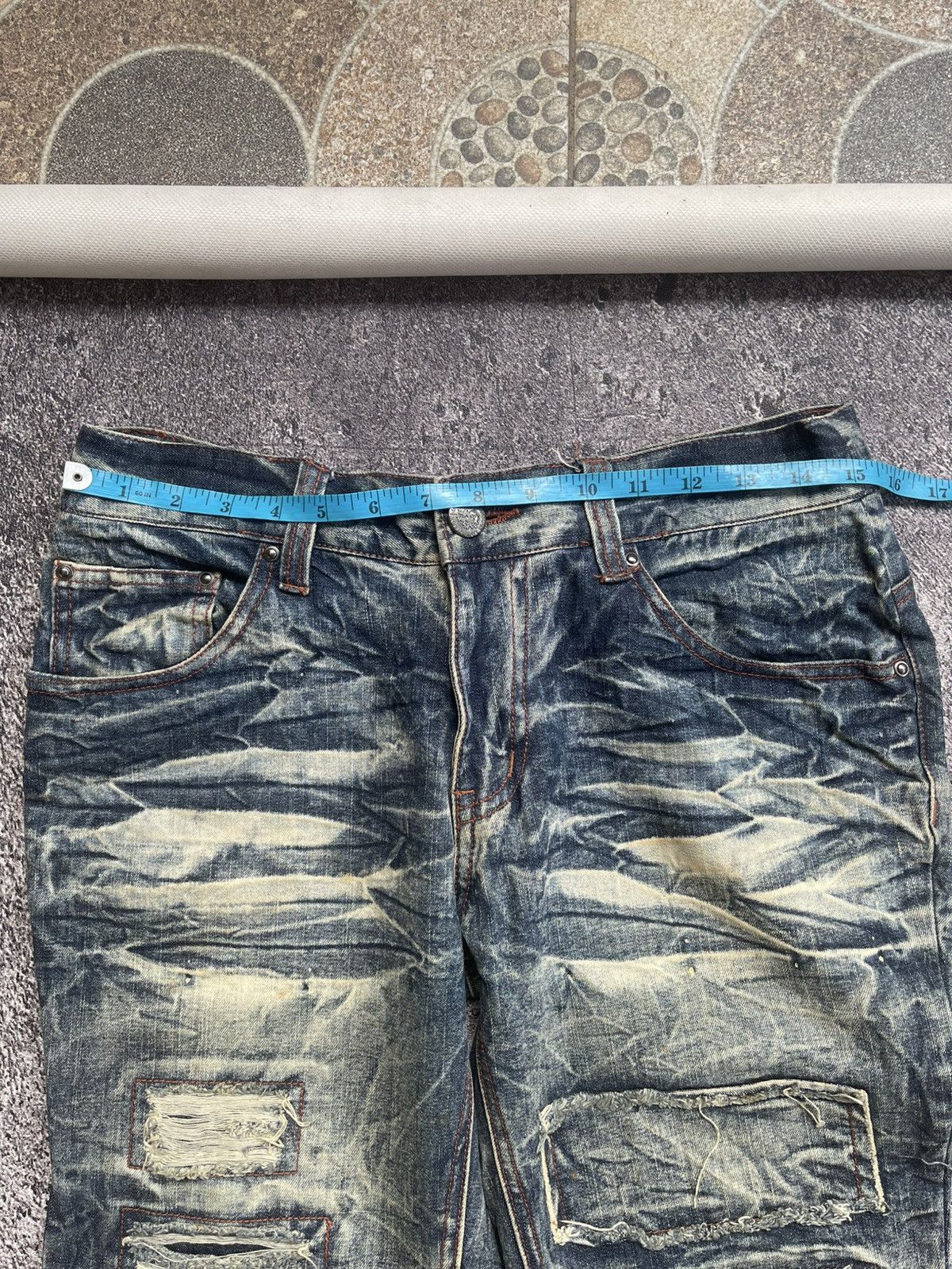 LOWBOX Y2K Lowbox D-Blu distressed ifsixwasnine bootcut jeans Size US 31 - 13 Thumbnail