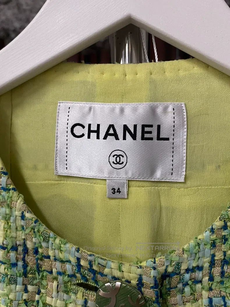 Chanel Chanel Green braided jacket Size XXS / US 00 / IT 34 - 6 Thumbnail