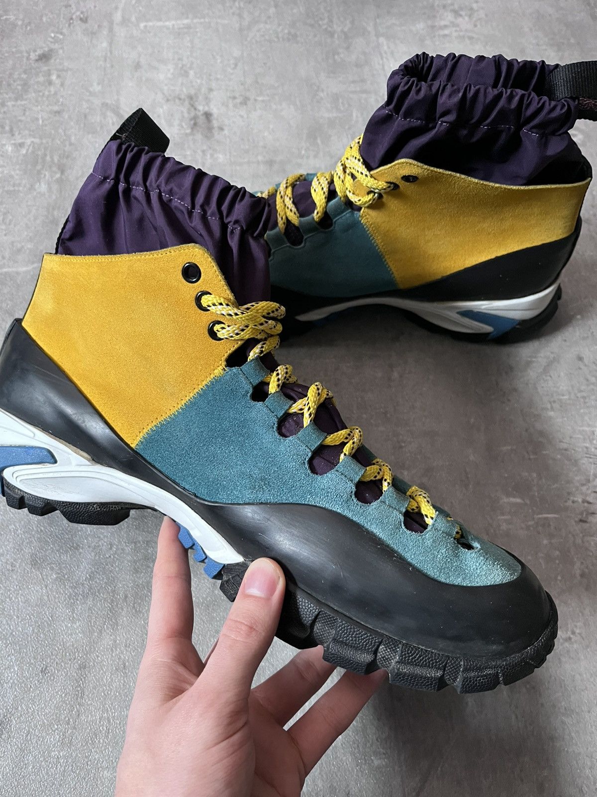 Loewe Loewe ELN Climbing boots shoes yellowe blue black Size US 12 / EU 45 - 4 Thumbnail
