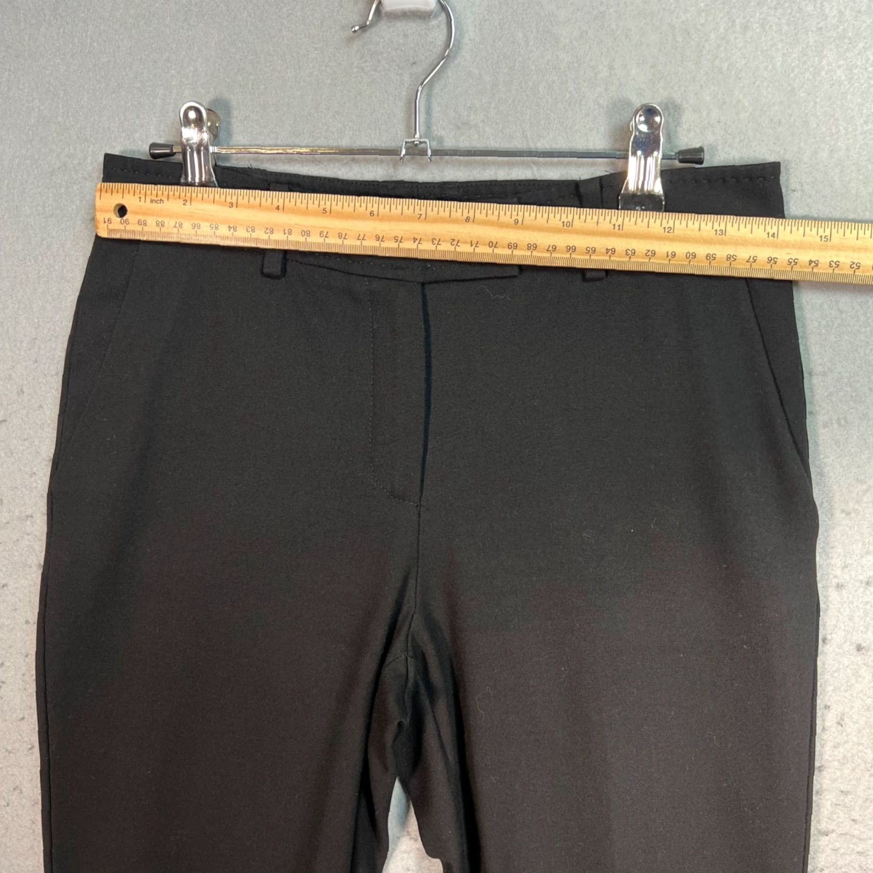 Mango MNG Suit Black Tailored Womens Dress Pants Size 2 Slim Fit Stretch Cuffed Hem Size 26" / US 2 / IT 38 - 4 Thumbnail