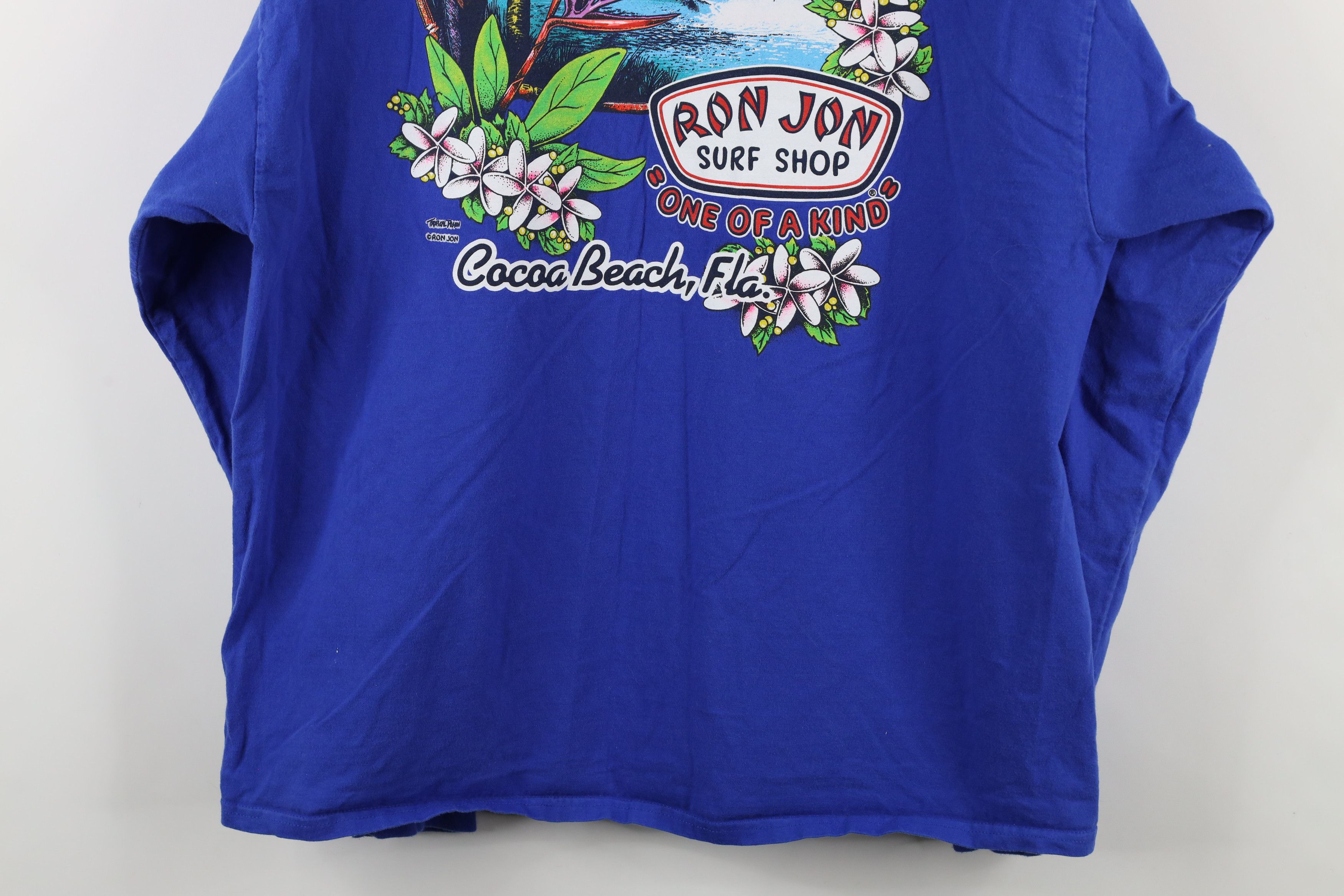 Vintage Vintage Ron Jon Surf Shop Flower Parrot Long Sleeve T-Shirt Size US XL / EU 56 / 4 - 15 Thumbnail