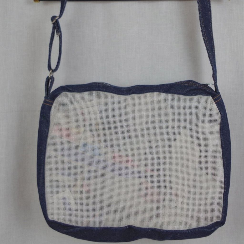 Vintage New Old Stock Slantzi-Craft Screen Door Threads Denim Bag Size ONE SIZE - 2 Thumbnail