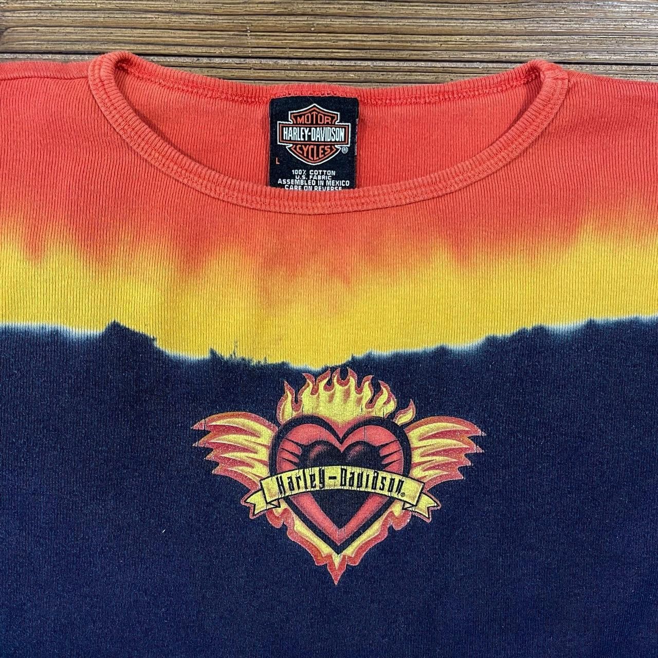 Harley Davidson × Vintage Vintage Y2K Vibrant Harley Davidson Long Sleeve Heart Shirt Size L / US 10 / IT 46 - 5 Thumbnail