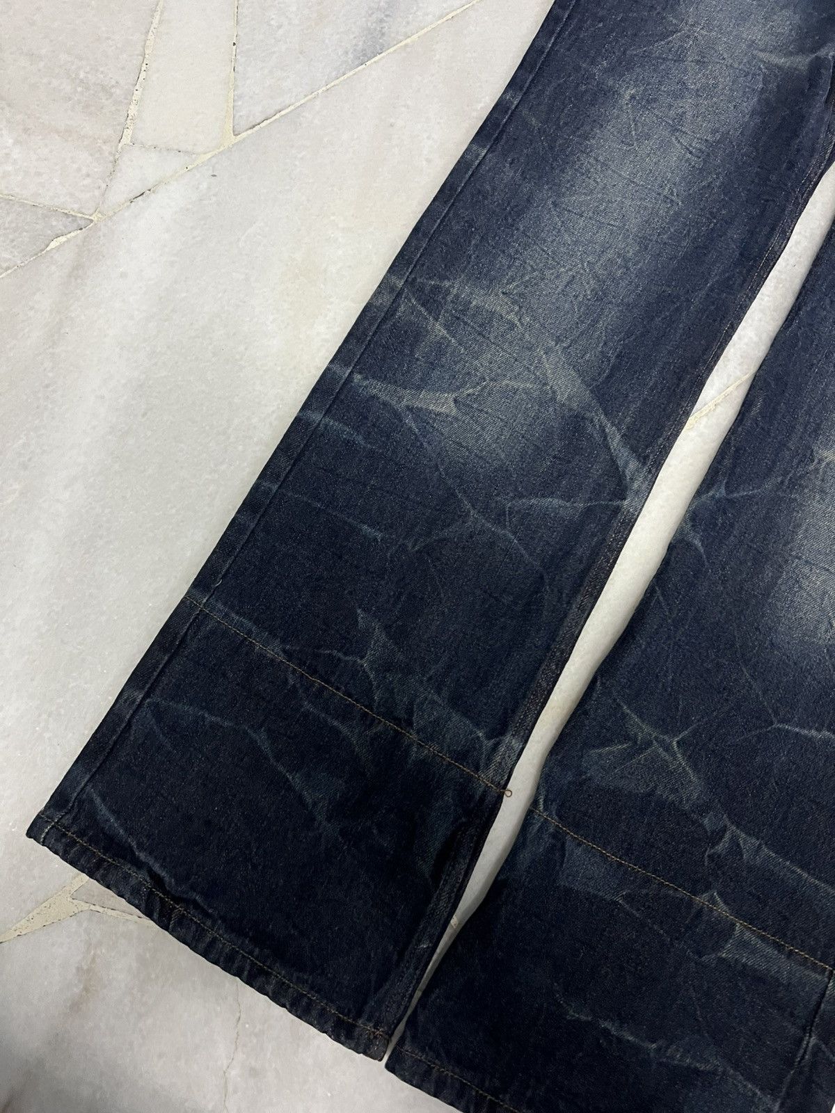 Japanese Brand 💥Double Waist💥Vintage 90’s Style Double Focus Mud Wash Jean Size US 33 - 4 Thumbnail
