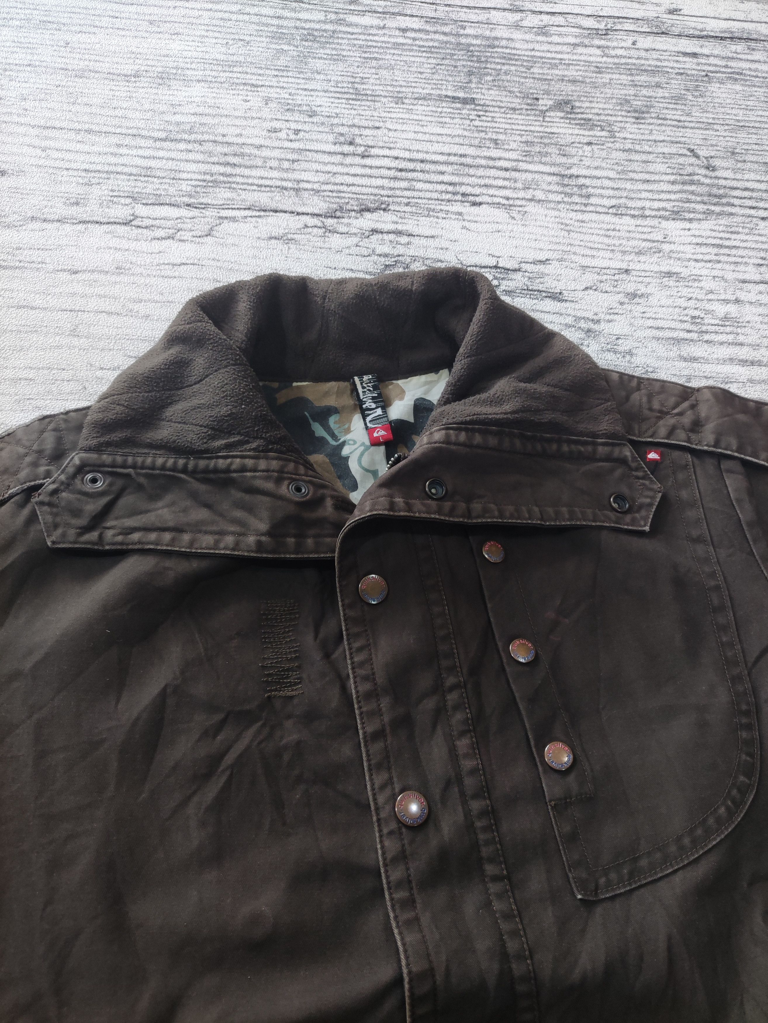 Quiksilver QUIKSILVER DARK BROWN CANVAS JACKET Size US L / EU 52-54 / 3 - 5 Thumbnail