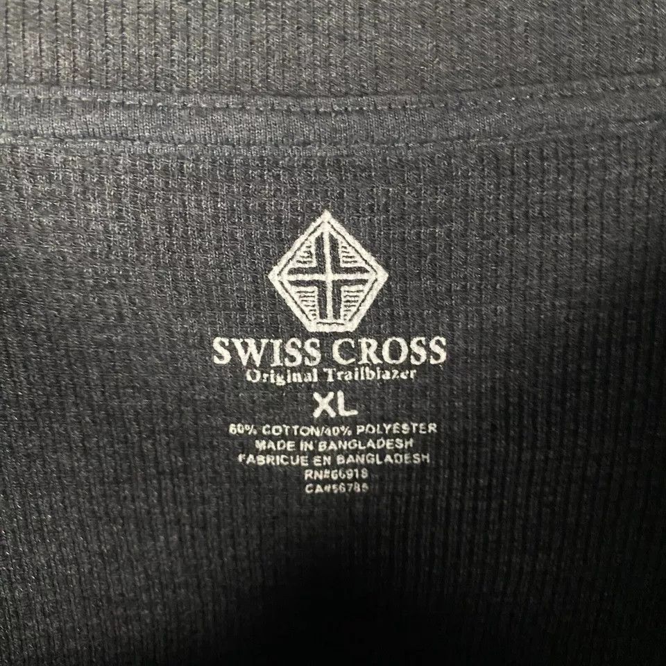 Other Swiss Cross Henley Shirt Men's XL Long Sleeve Waffle Knit Size US XL / EU 56 / 4 - 4 Thumbnail