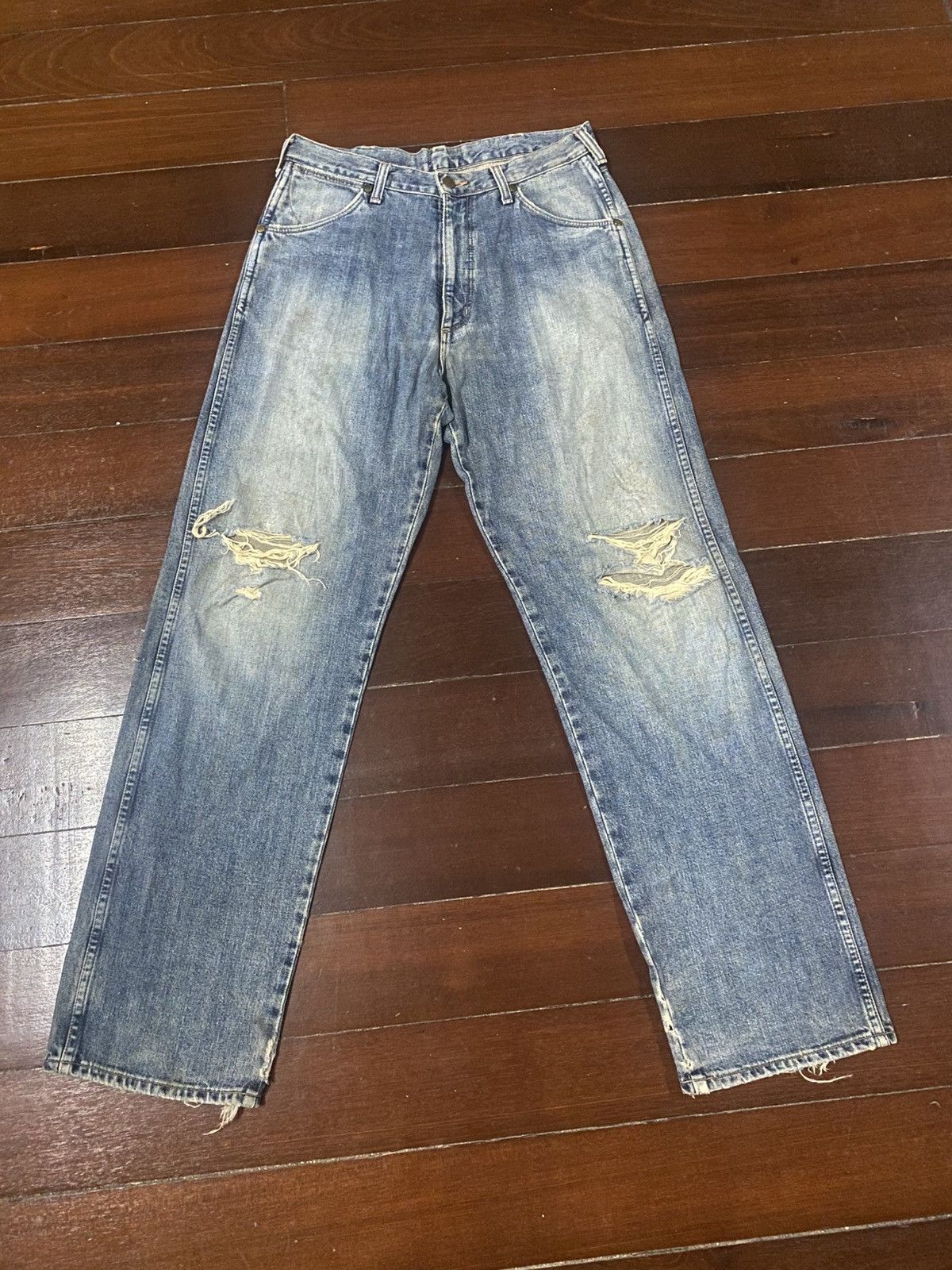 Hysteric Glamour 2000s wrangler distressed japan wash denim pants y2k style Size US 33 - 1 Thumbnail