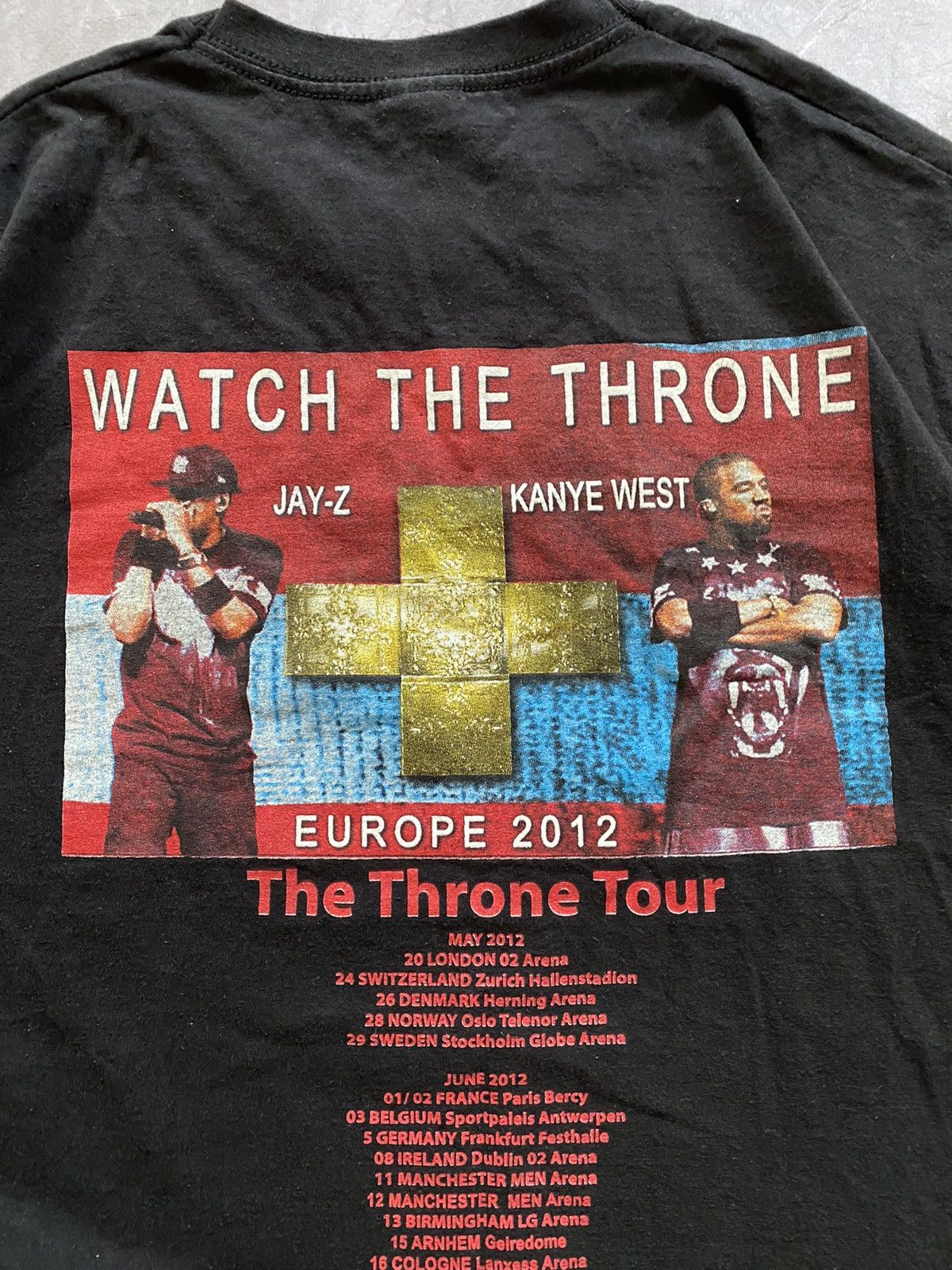 Jay-Z Jay Z & Kanye West Watch The Throne 2012 Europe Tour Shirt Size US M / EU 48-50 / 2 - 8 Thumbnail