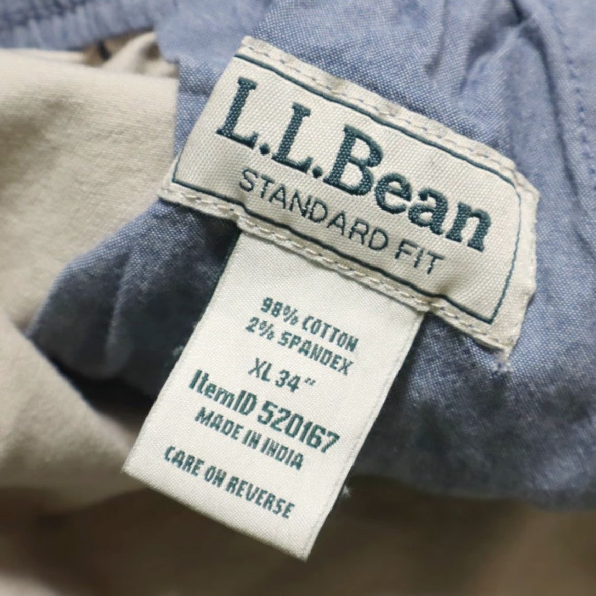 Vintage LL Bean Stretch Elastic Waist Khaki Chino Pants Khaki Men's XL Size US 36 / EU 52 - 5 Thumbnail