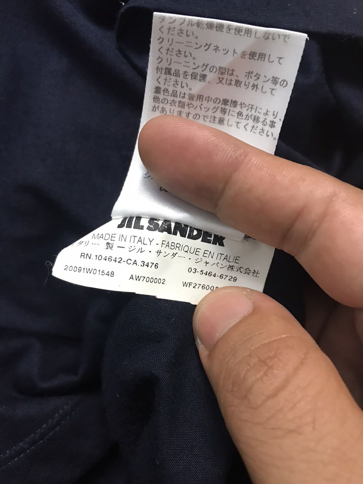 Designer × Jil Sander Jil Sander Dark Blue Collar Tshirt Size US M / EU 48-50 / 2 - 5 Thumbnail