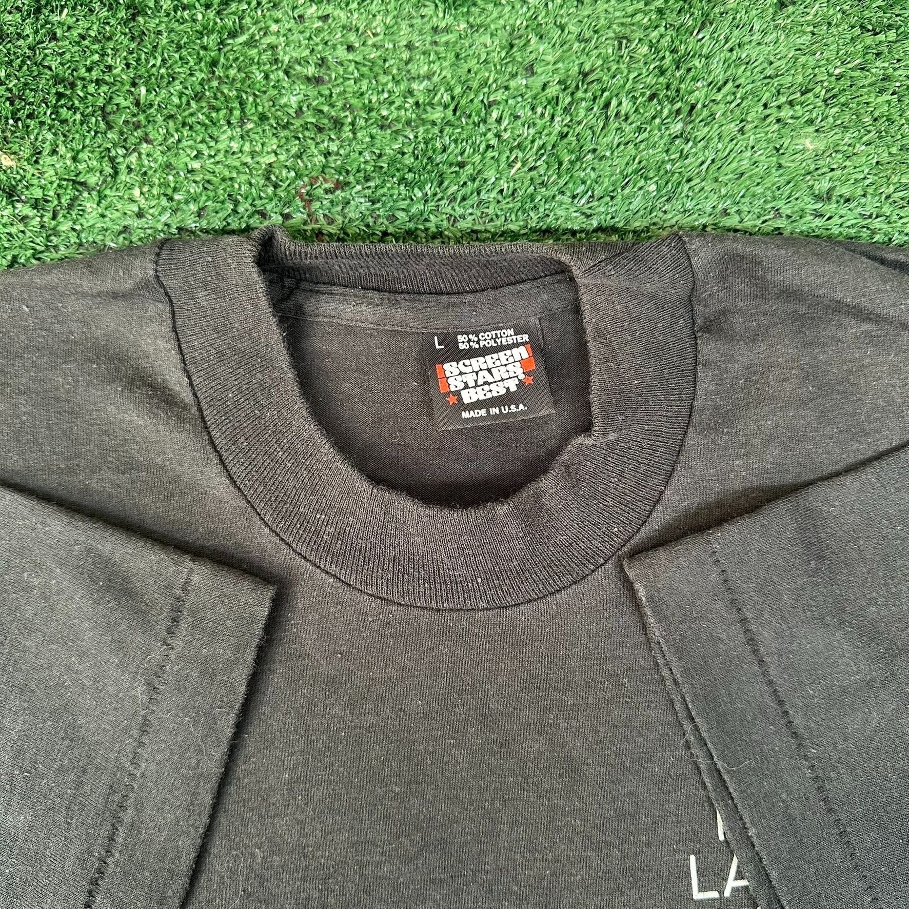Japanese Brand Vintage 80s Foreign Language Week T-Shirt Single Stitch Blac Size US M / EU 48-50 / 2 - 3 Thumbnail