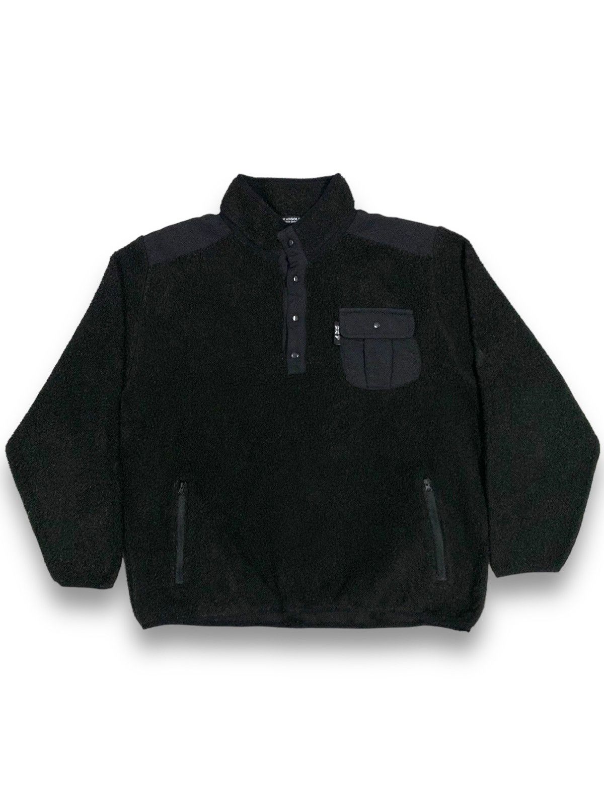 Kangol Vintage Kangol KGEX Snap Button Fleece Pullover Sweatshirt Size US L / EU 52-54 / 3 - 1 Thumbnail