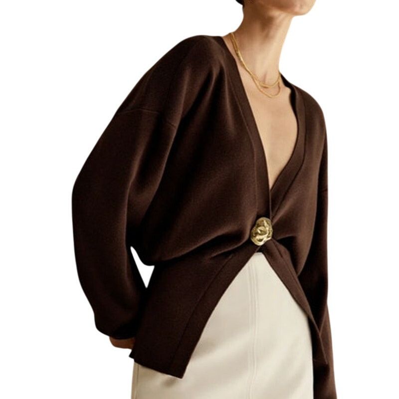 Other Commense Red Golden Button Plain Long Sleeve Knit Cardigan Size XS / US 0-2 / IT 36-38 - 5 Thumbnail