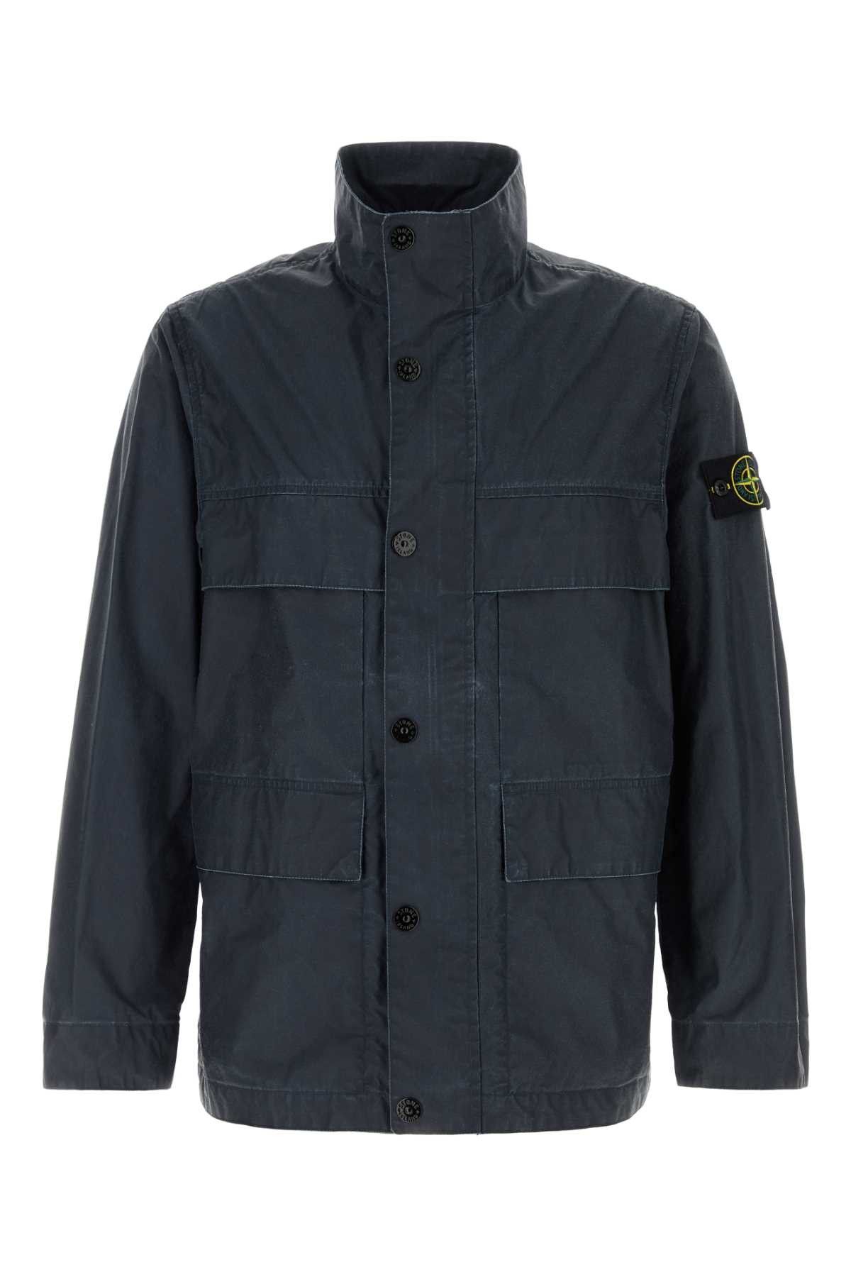 Stone Island Navy Blue Polyester Blend Jacket Size US M / EU 48-50 / 2 - 1 Thumbnail