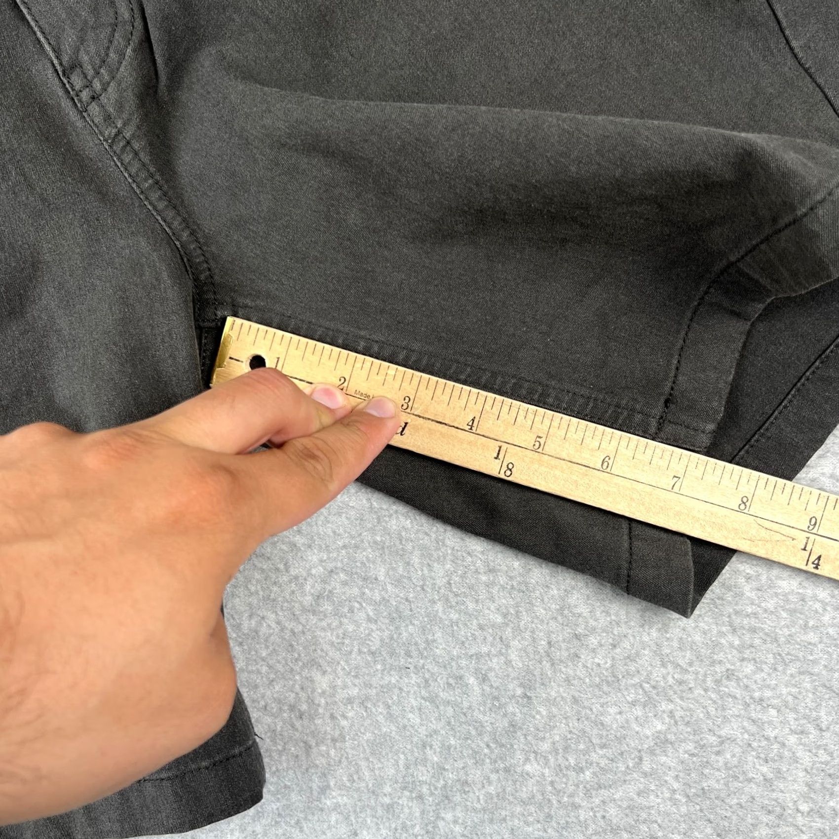 Vintage Mugsy Brooks Chino Shorts Mens 30x7 Dark Grey Stretch Cotton Flat Front Size US 30 / EU 46 - 7 Thumbnail