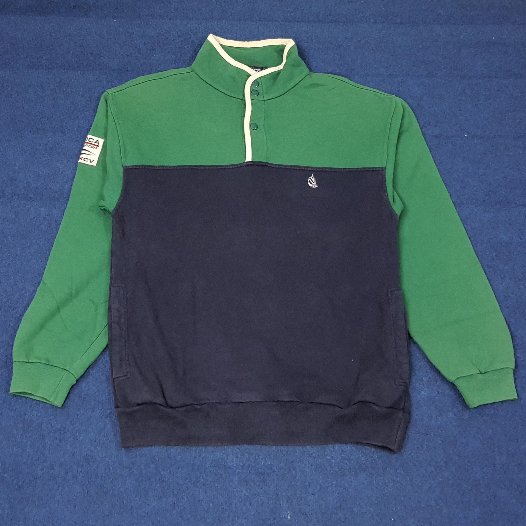 Nautica Vintage NAUTICA Clip Button Sweatshirt C225N14 Size US M / EU 48-50 / 2 - 1 Thumbnail