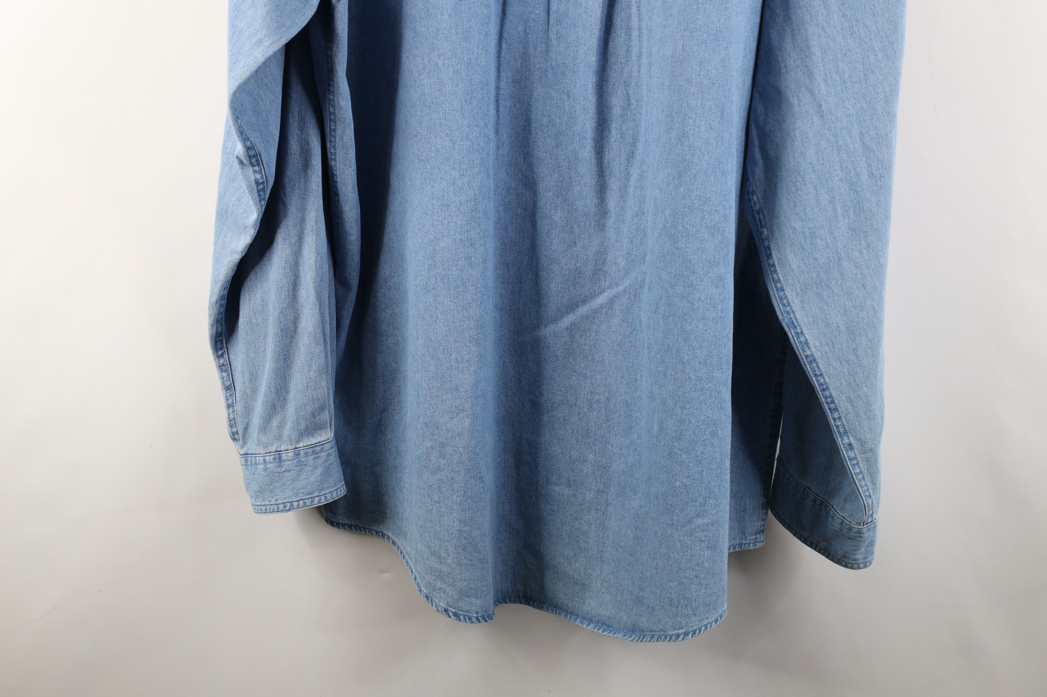 Vintage Vintage 90s Streetwear Stonewashed Denim Button Down Shirt Size US XL / EU 56 / 4 - 14 Thumbnail