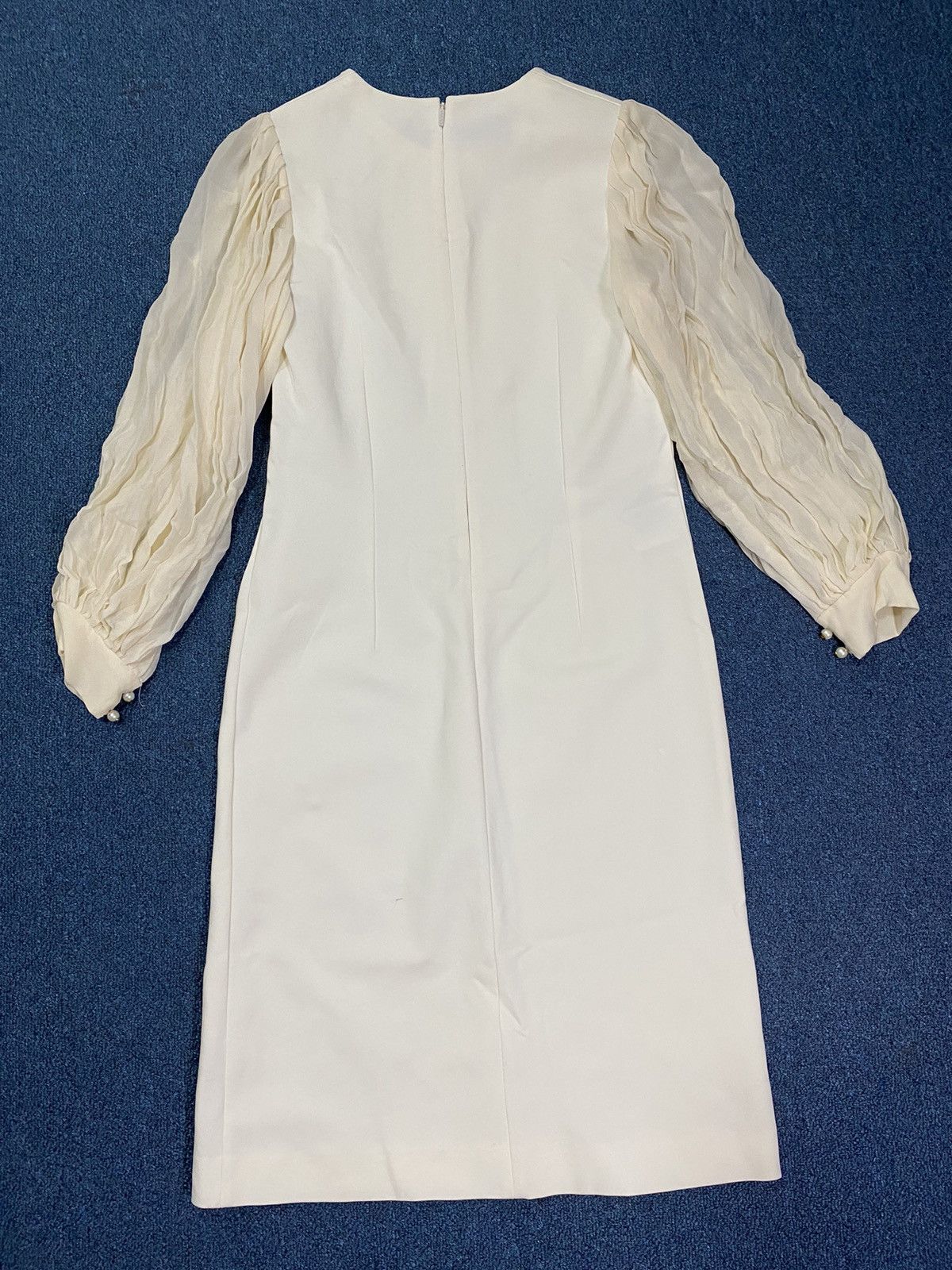 Gucci Gucci White Ivory Dress with Sheer Sleeves Size M / US 6-8 / IT 42-44 - 3 Thumbnail