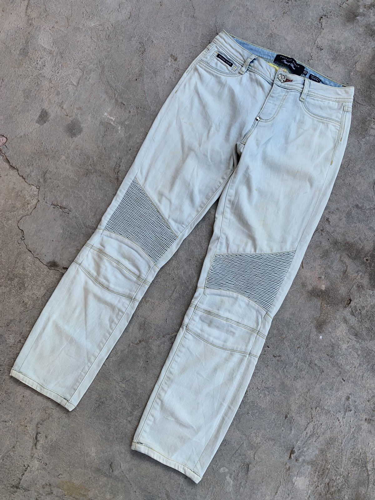 Philipp Plein Phillip Plein jegging biker denim jeans Size 27" / US 4 / IT 40 - 2 Thumbnail