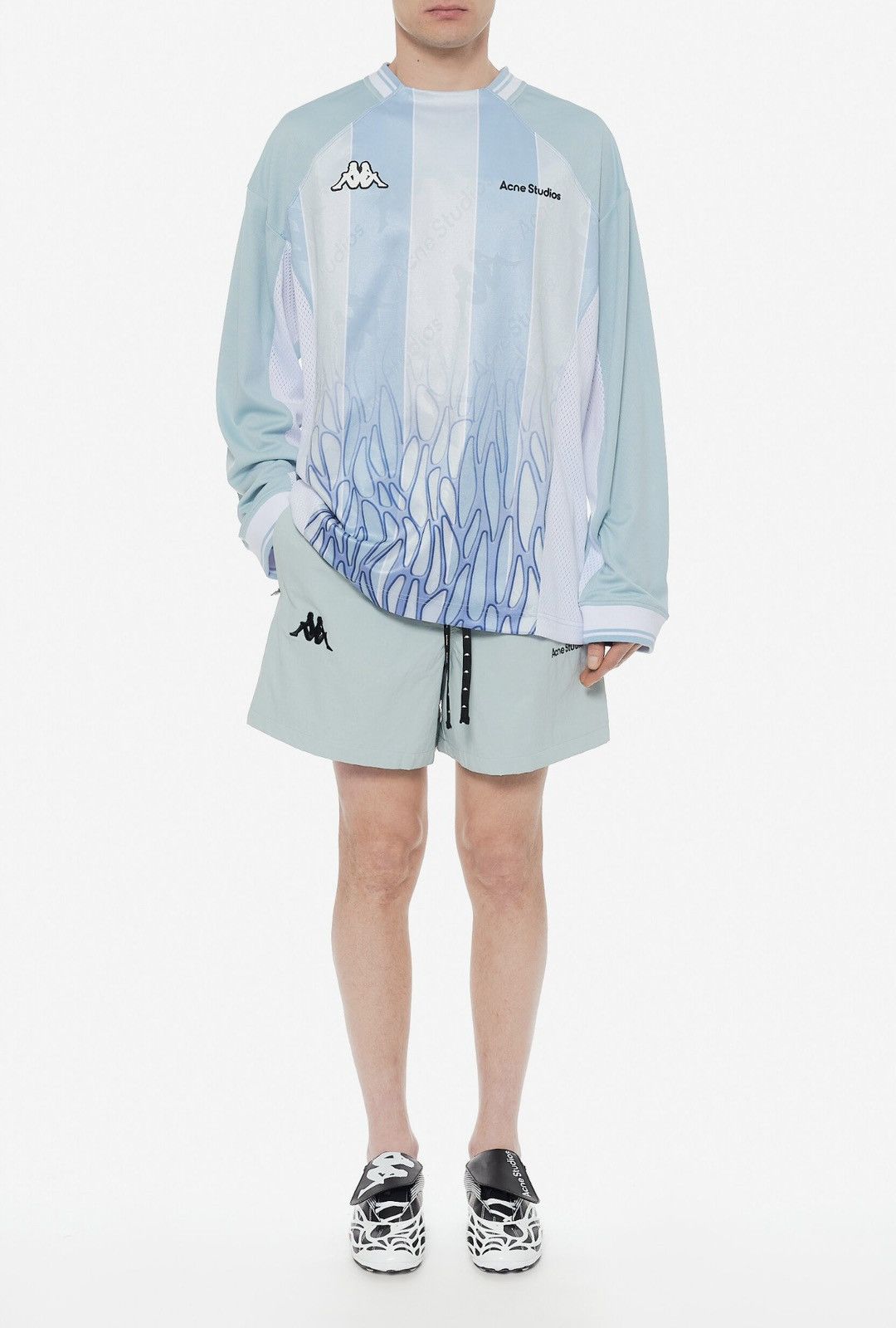 Acne Studios Last Acne Studios x Kappa Logo Nylon Blue Shorts Size US 30 / EU 46 - 4 Thumbnail