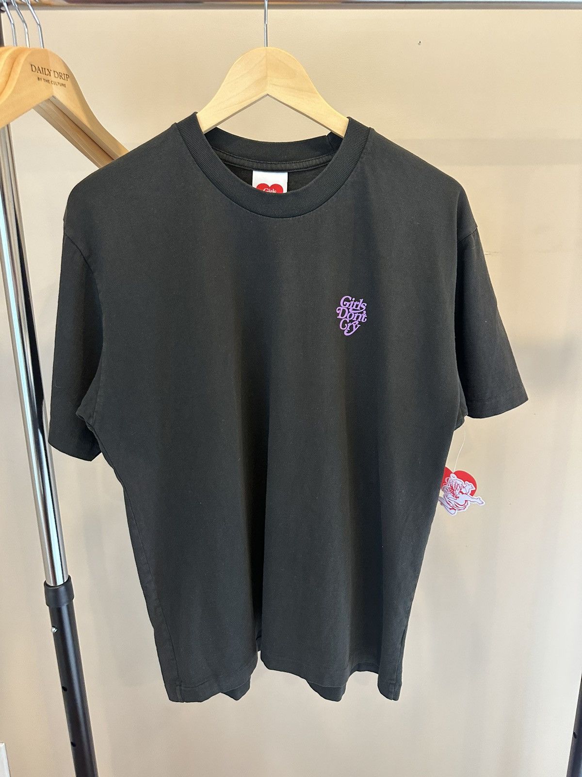 image of Girls Dont Cry Gdc Logo S/s Tee Black And Purple, Men's (Size Medium)