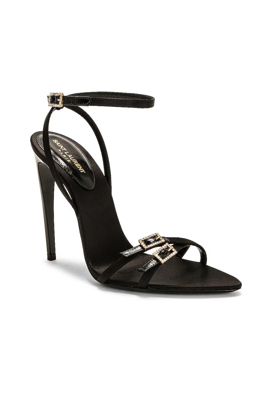 Saint Laurent Paris o1bcso1str1124 Cassie Sandals in Black Size US 11 / IT 41 - 2 Thumbnail