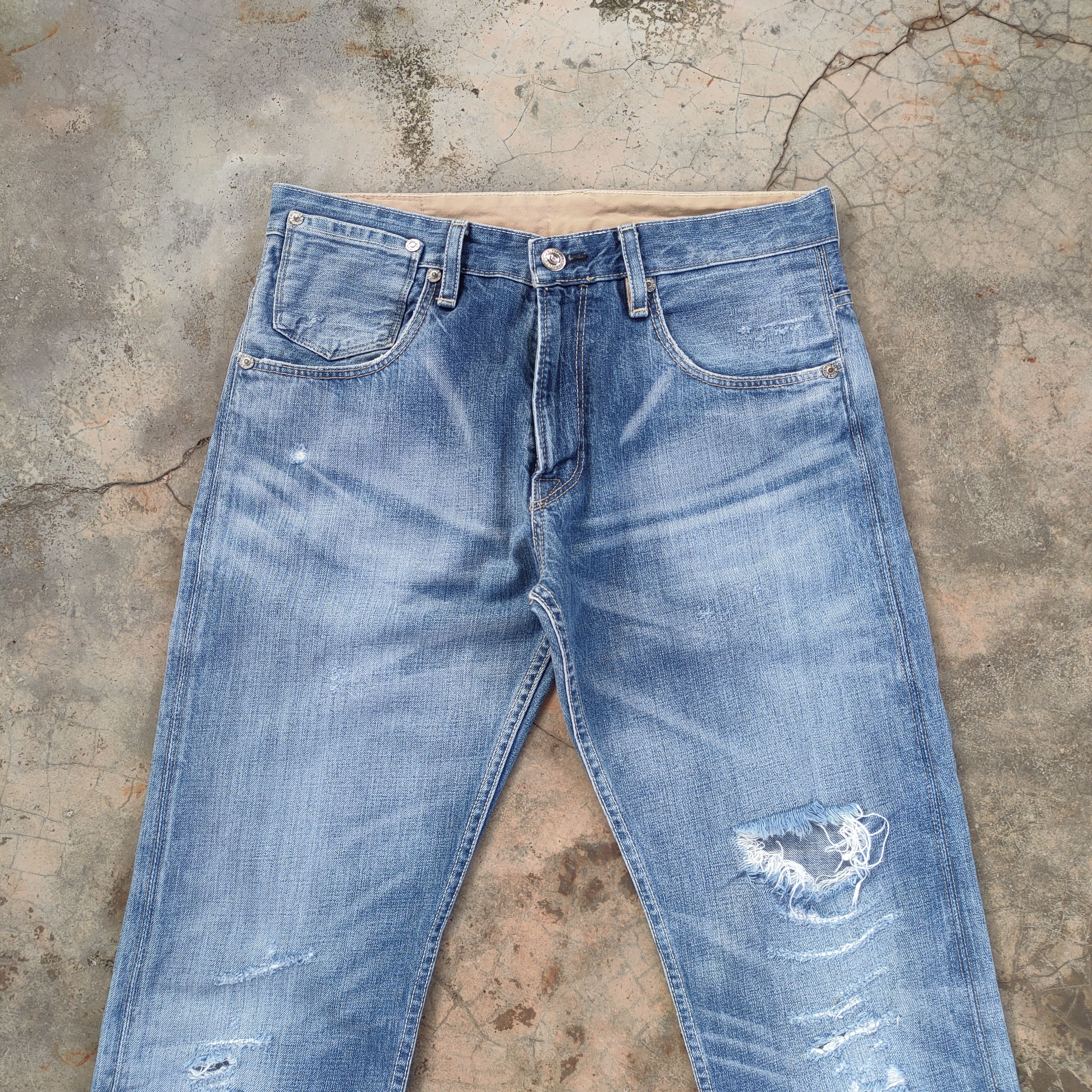 Levi's W32 LEVI'S 504 DISTRESSED FADED JEANS PANTS Size US 32 / EU 48 - 3 Thumbnail