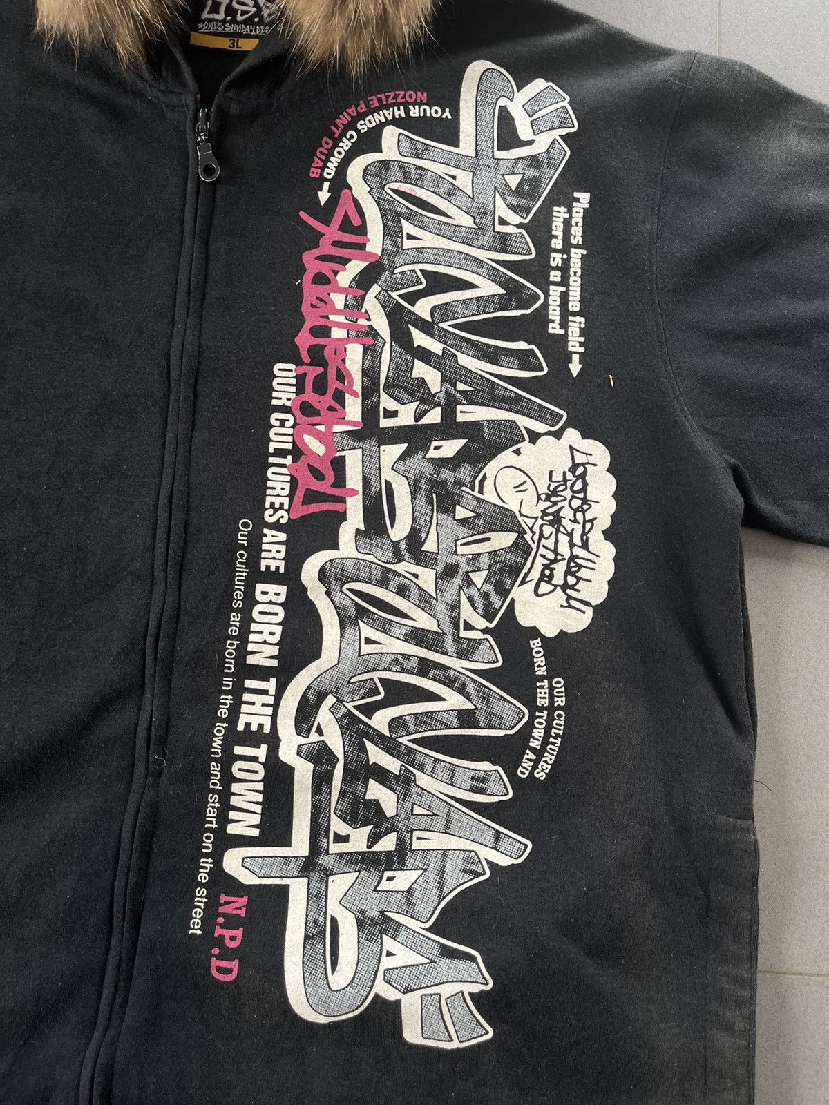 If Six Was Nine × Japanese Brand × Le Grande Bleu (L.G.B.) JAPANESE O.S.B TRIBAL FUR ZIP HOODIE GOTHIC PUNK STYLE Size US XL / EU 56 / 4 - 3 Thumbnail