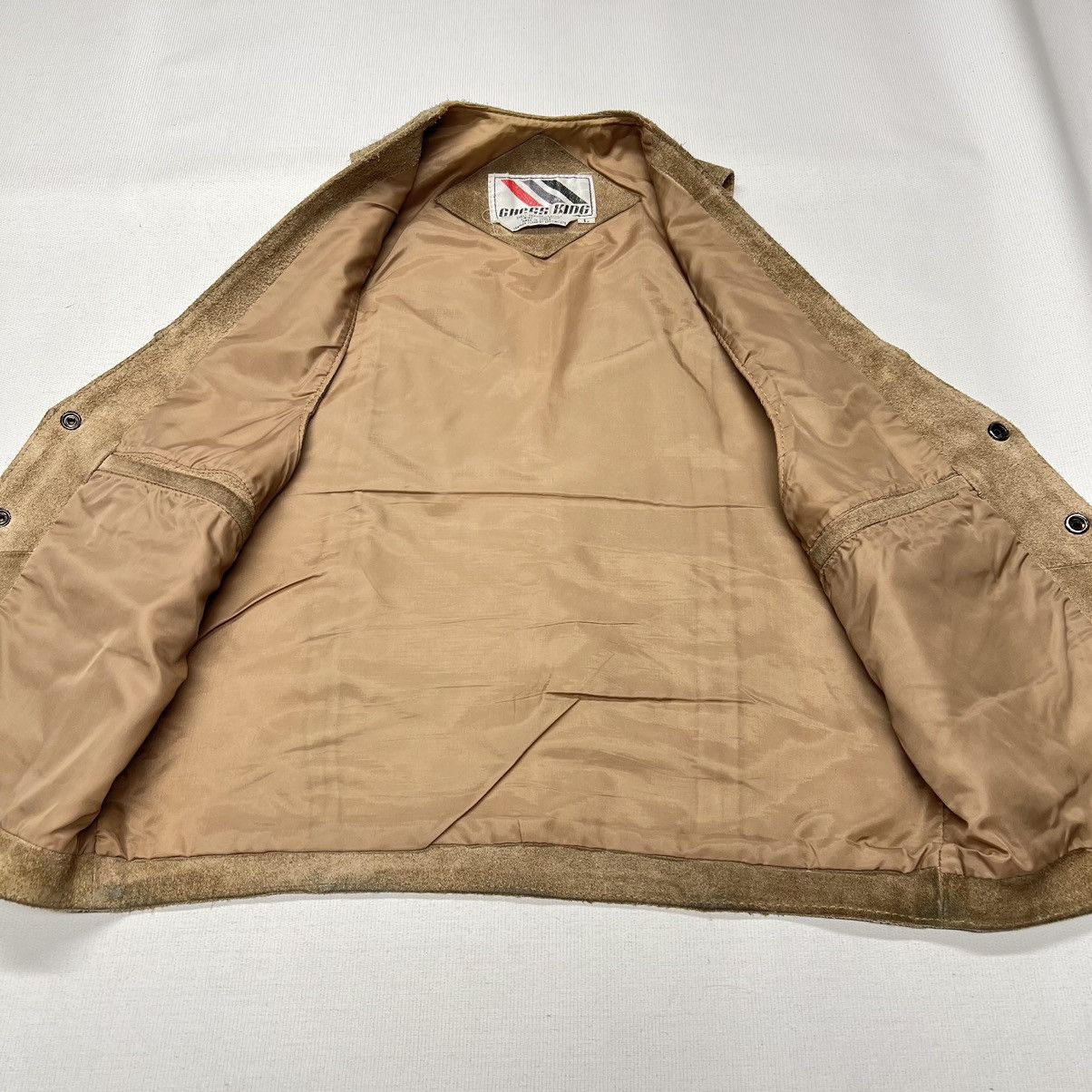 Vintage VTG Chess King Beige Suede Leather Vest Western Retro Tan Size US L / EU 52-54 / 3 - 2 Thumbnail