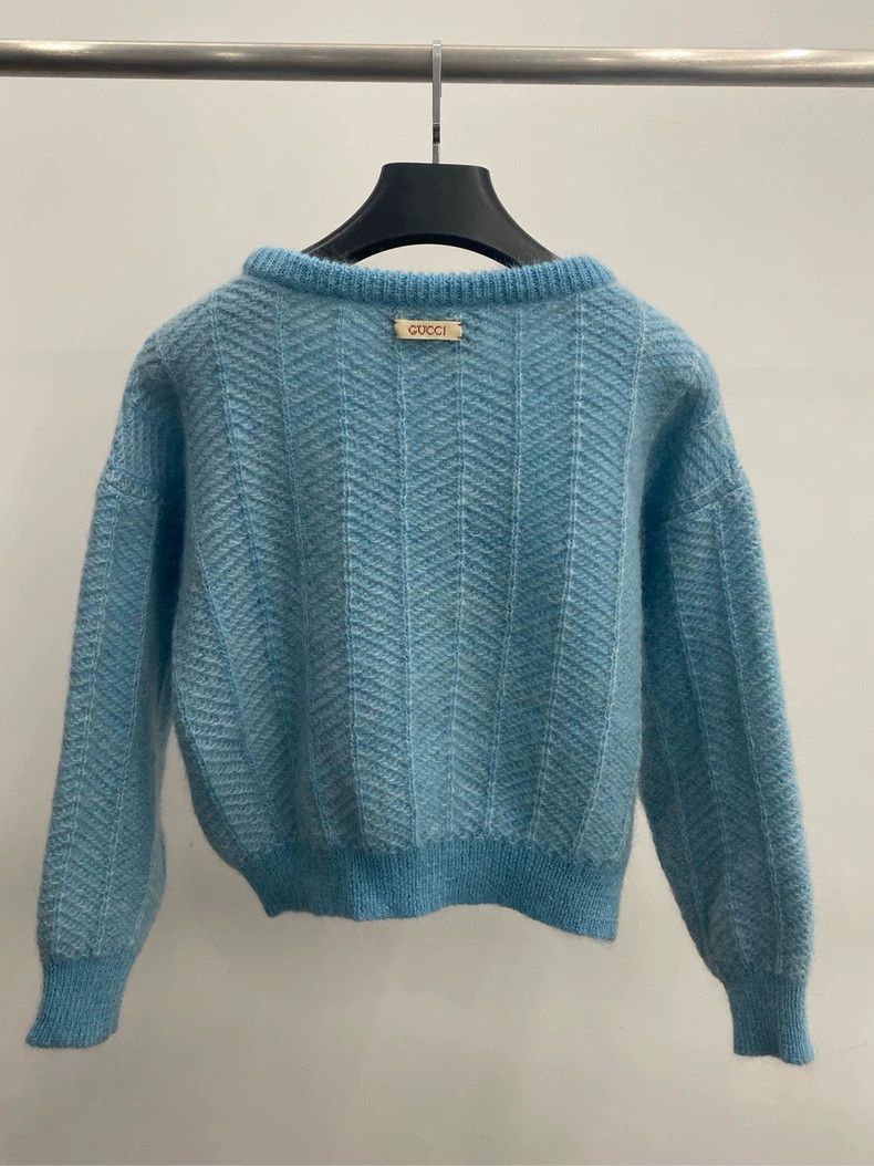 Gucci GucciRabbit inlaid round-neck long-sleeved pullover sweater Size US S / EU 44-46 / 1 - 2 Thumbnail