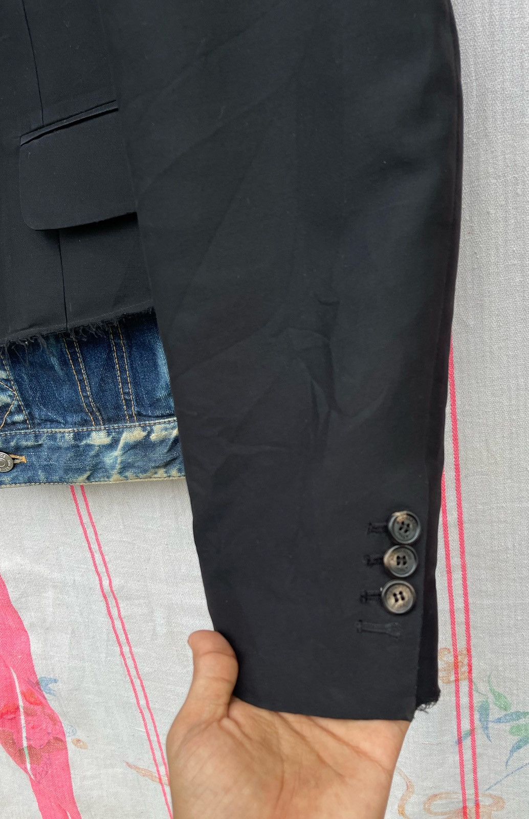 Dsquared2 AW17 DSQUARED2 LAYERED-DESIGN BLAZER DISTRESSED DENIM JACKET Size US M / EU 48-50 / 2 - 10 Thumbnail