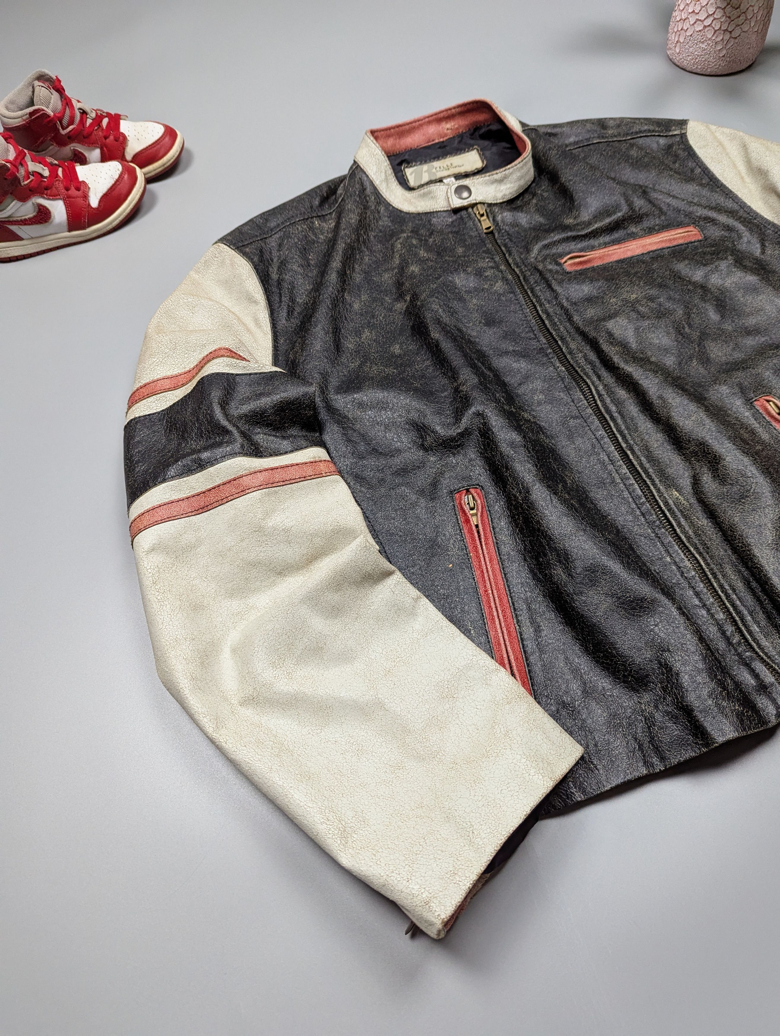 Vera Pelle × Vintage VERA PELLE Vintage Motorcycle Leather Men's Jacket Size 56 Size US XL / EU 56 / 4 - 6 Thumbnail